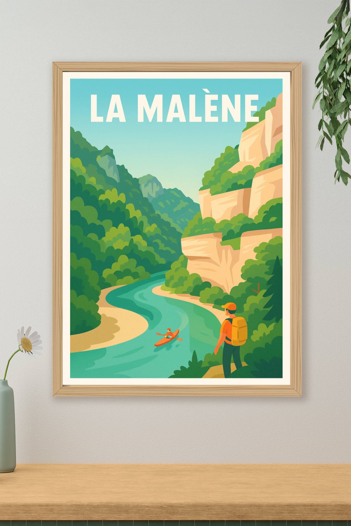 Affiche La Malène — Aventure et nature authentique · poster d'art de La Malène