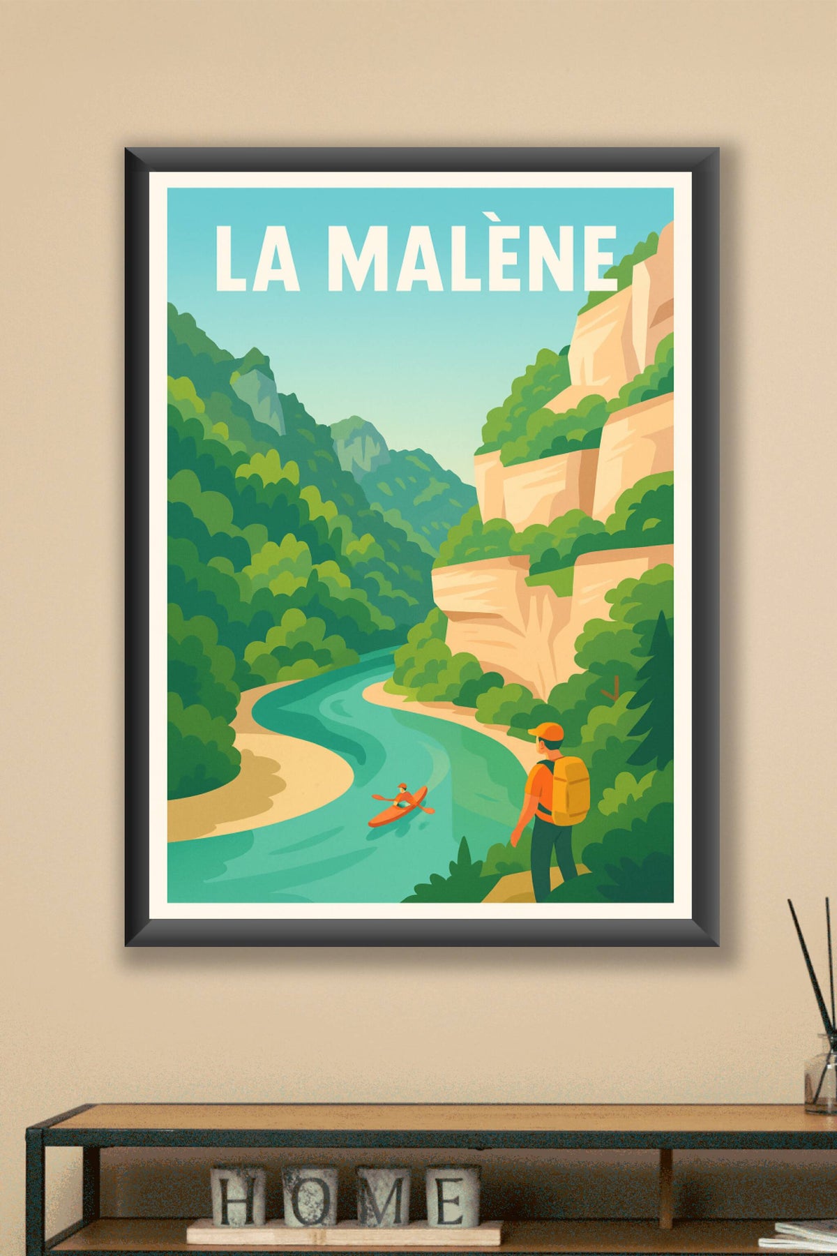 Affiche La Malène — Aventure et nature authentique · poster d'art de La Malène