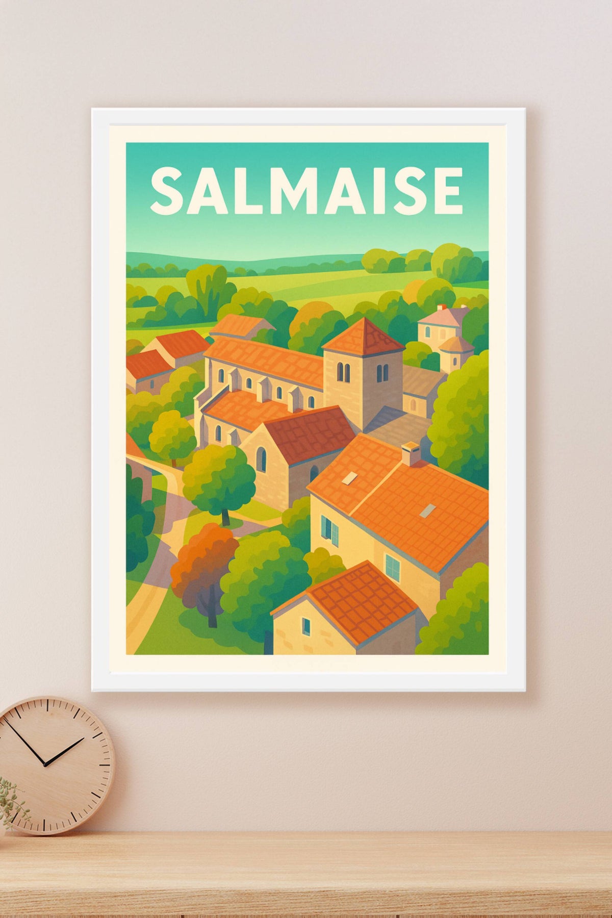 Affiche Salmaise — Village paisible au cœur de la nature · poster d'art de Salmaise