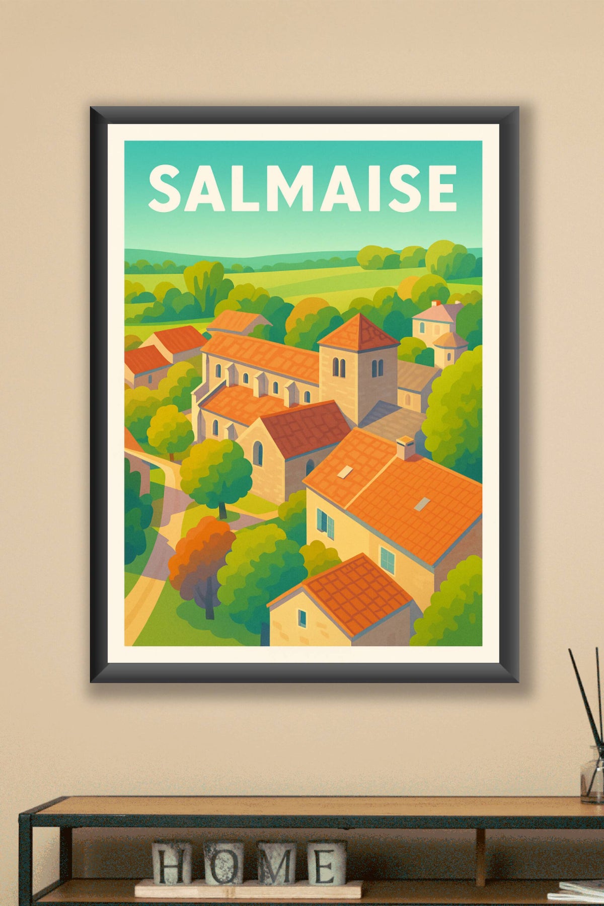 Affiche Salmaise — Village paisible au cœur de la nature · poster d'art de Salmaise