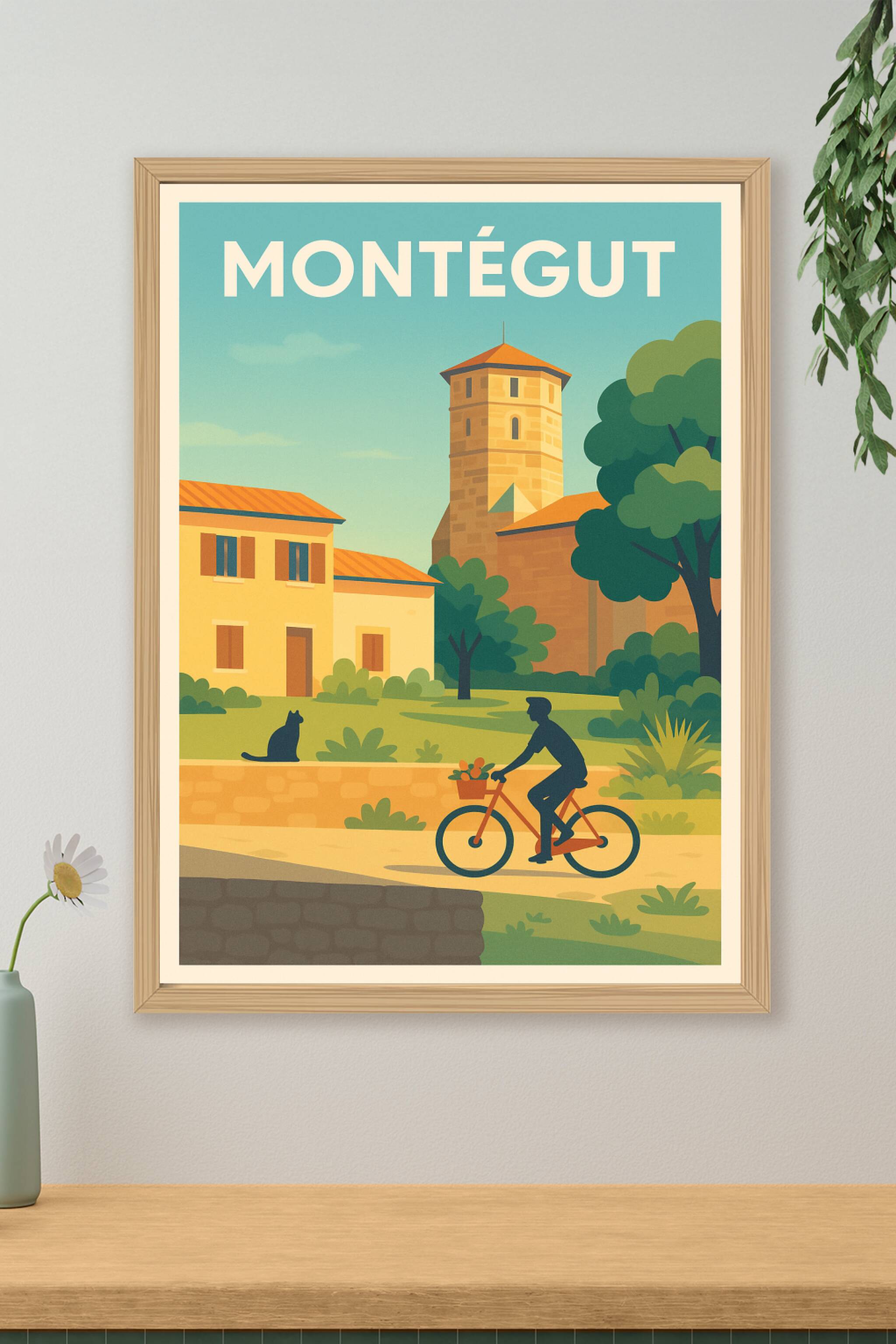 Affiche de Montégut - Charme tranquille et douceur de vivre