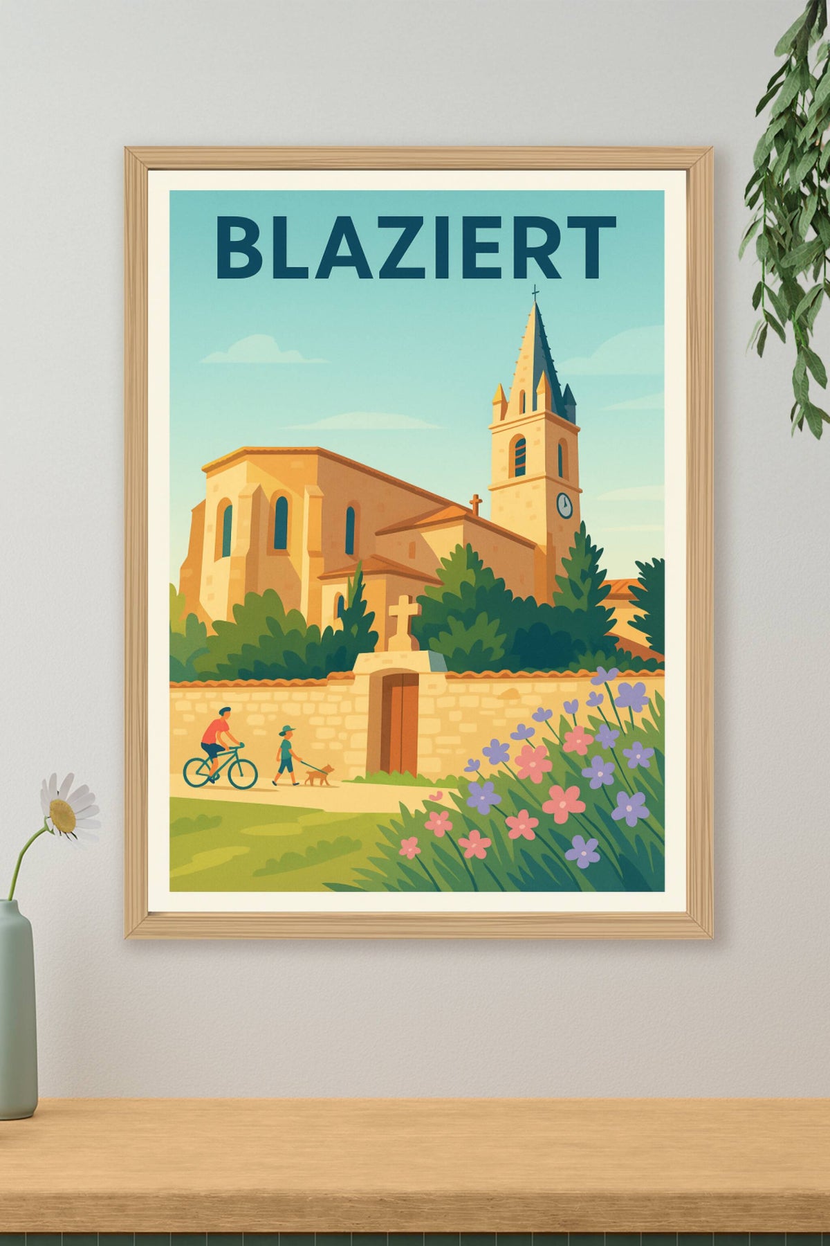 Affiche Blaziert — Sérénité et patrimoine sous le soleil du Sud · poster d'art de Blaziert