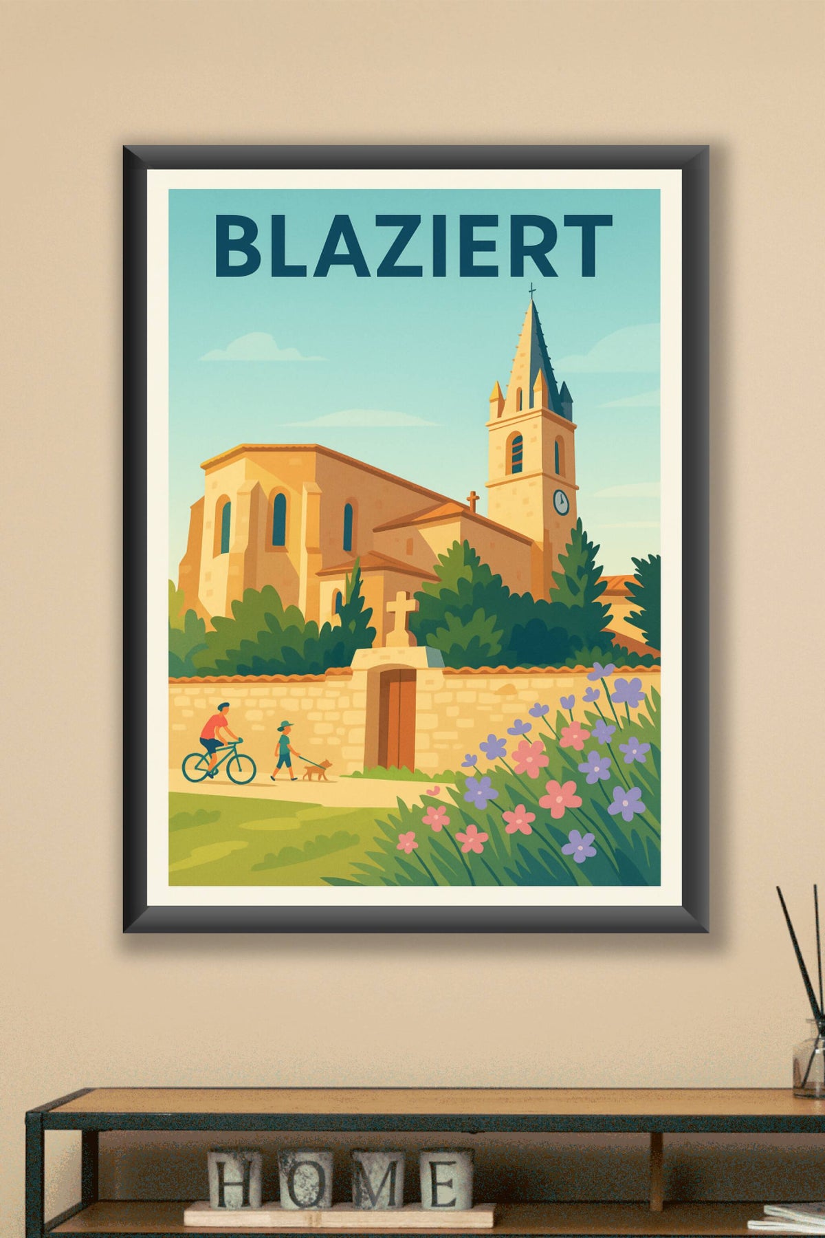 Affiche Blaziert — Sérénité et patrimoine sous le soleil du Sud · poster d'art de Blaziert