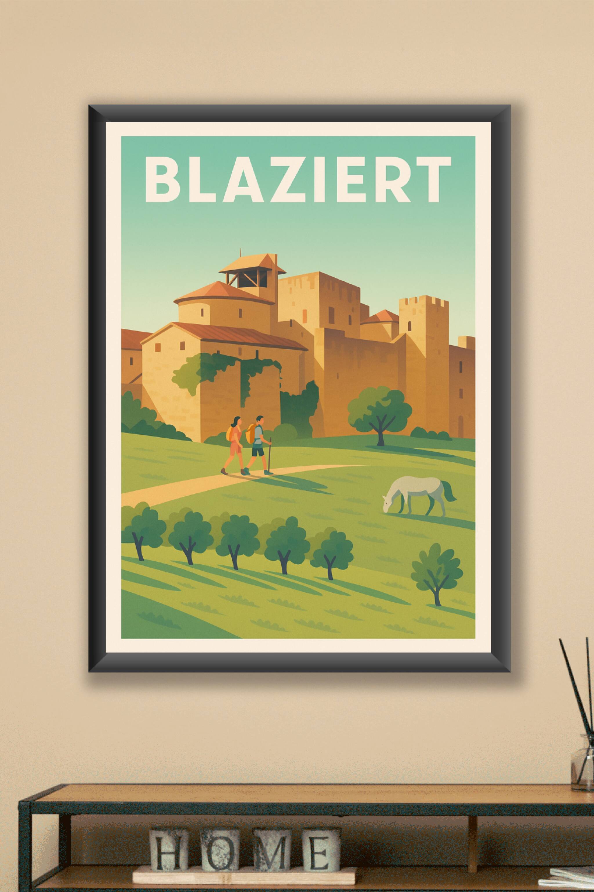 Affiche Blaziert — Charme médiéval et nature apaisante · poster d'art de Blaziert