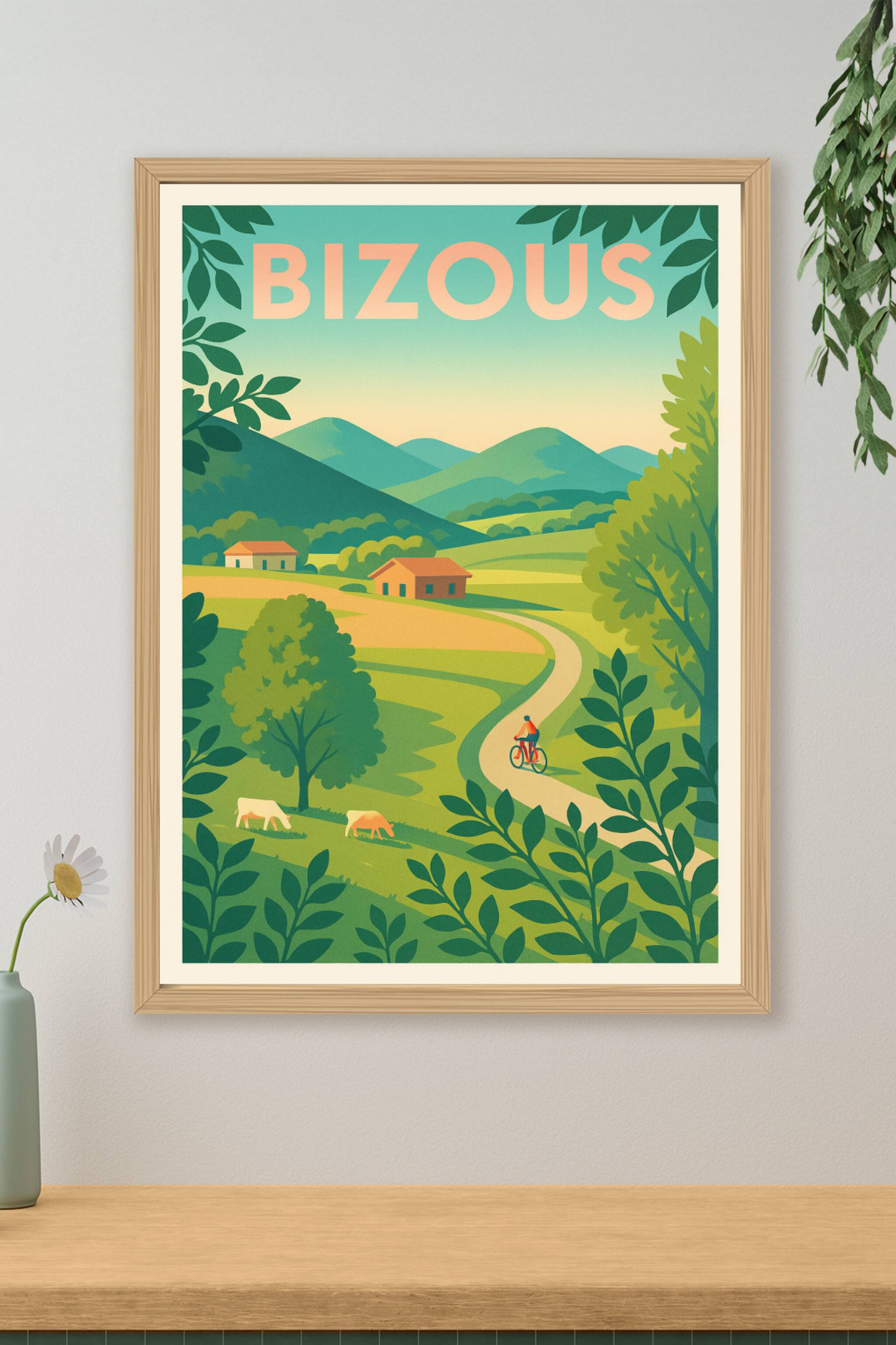 Affiche de Bizous - Évasion bucolique et sérénité champêtre