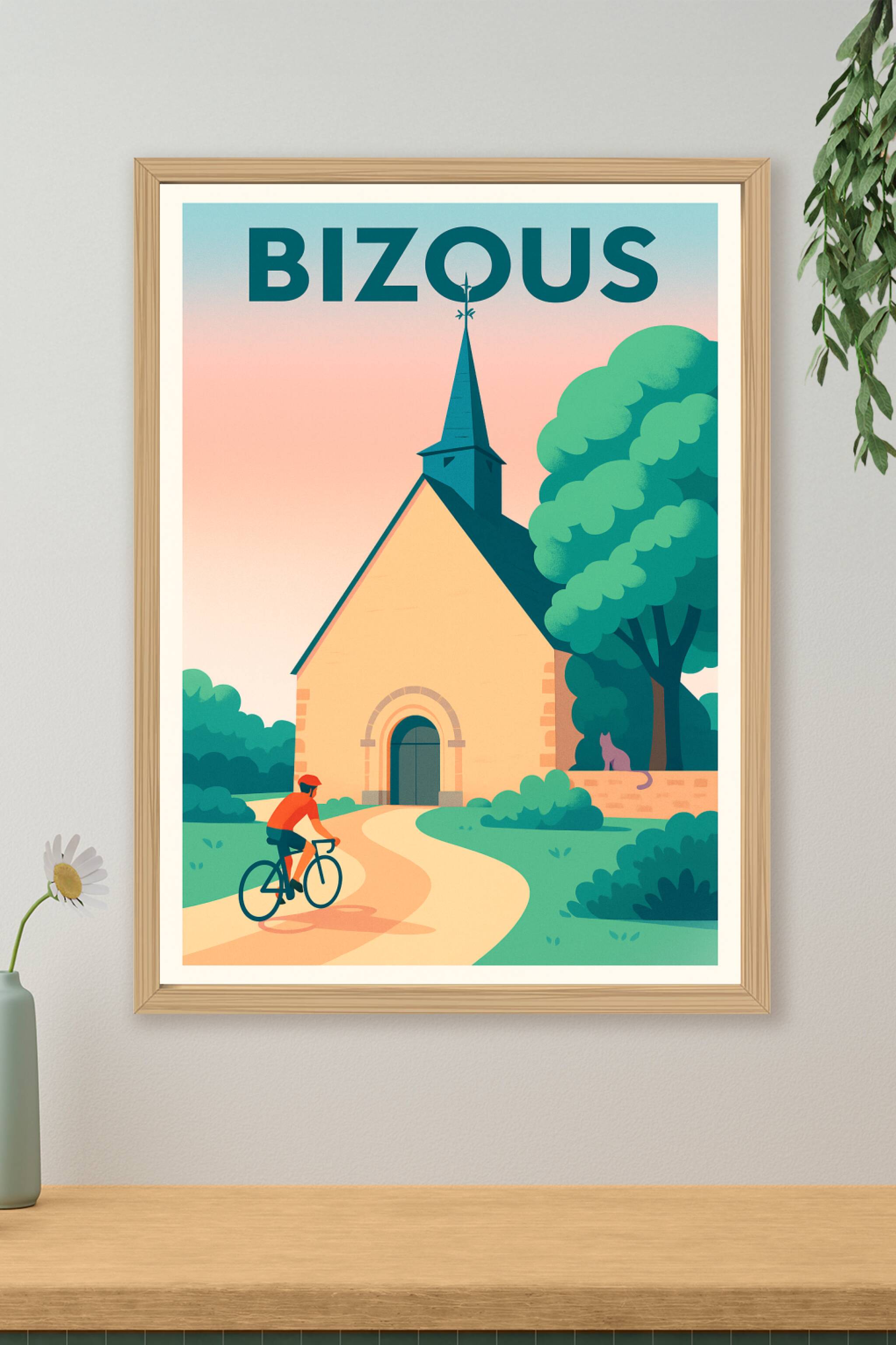 Affiche de Bizous - Charme bucolique et balade à vélo