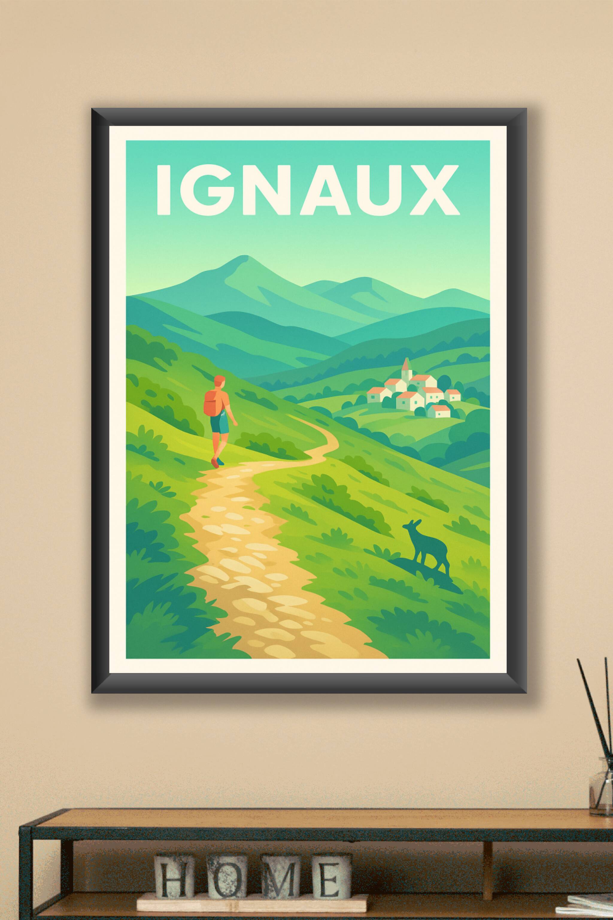Affiche Ignaux — Escapade nature au cœur des montagnes · poster d'art de Ignaux