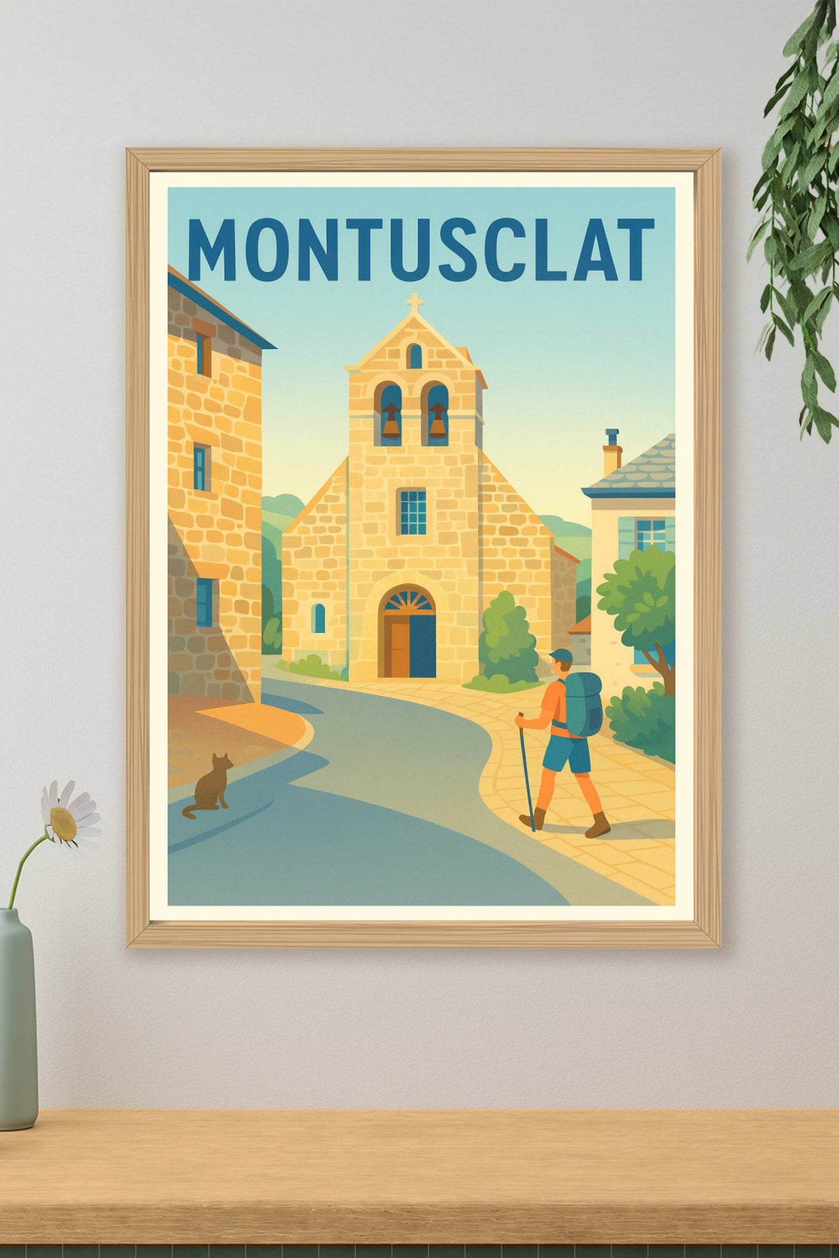Affiche Montusclat — L'escapade paisible en Haute-Loire · poster d'art de Montusclat