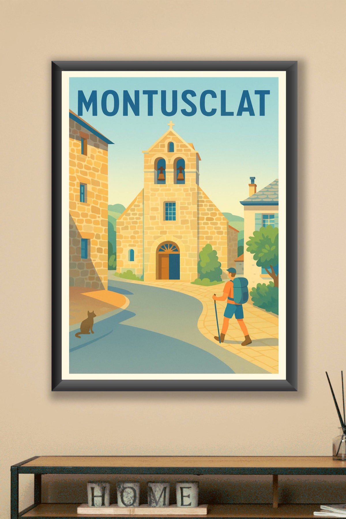 Affiche Montusclat — L'escapade paisible en Haute-Loire · poster d'art de Montusclat