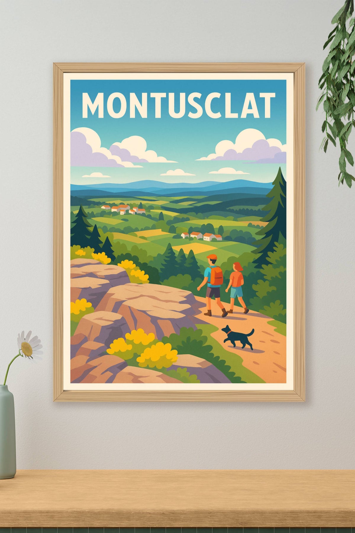 Affiche Montusclat — Randonnez au cœur de la nature préservée · poster d'art de Montusclat