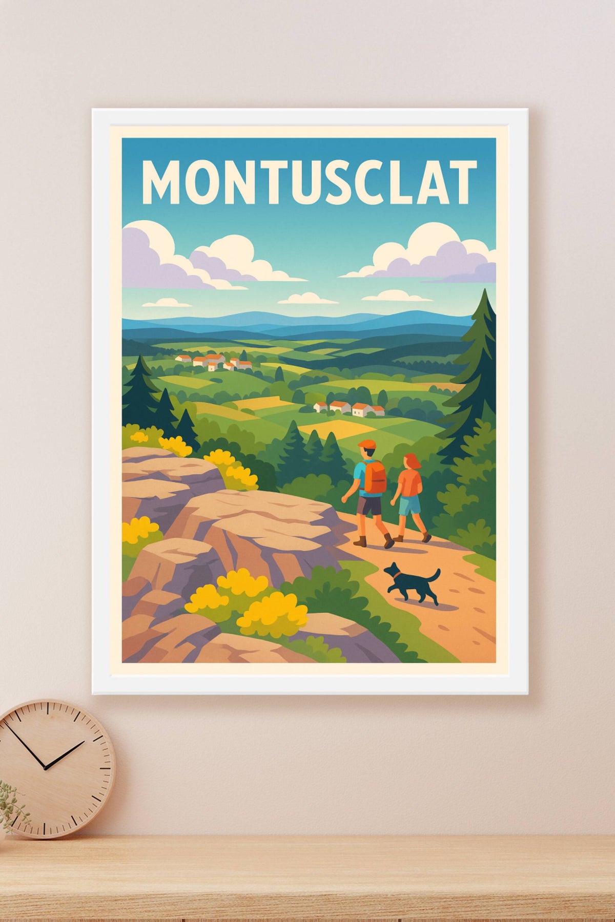 Affiche Montusclat — Randonnez au cœur de la nature préservée · poster d'art de Montusclat