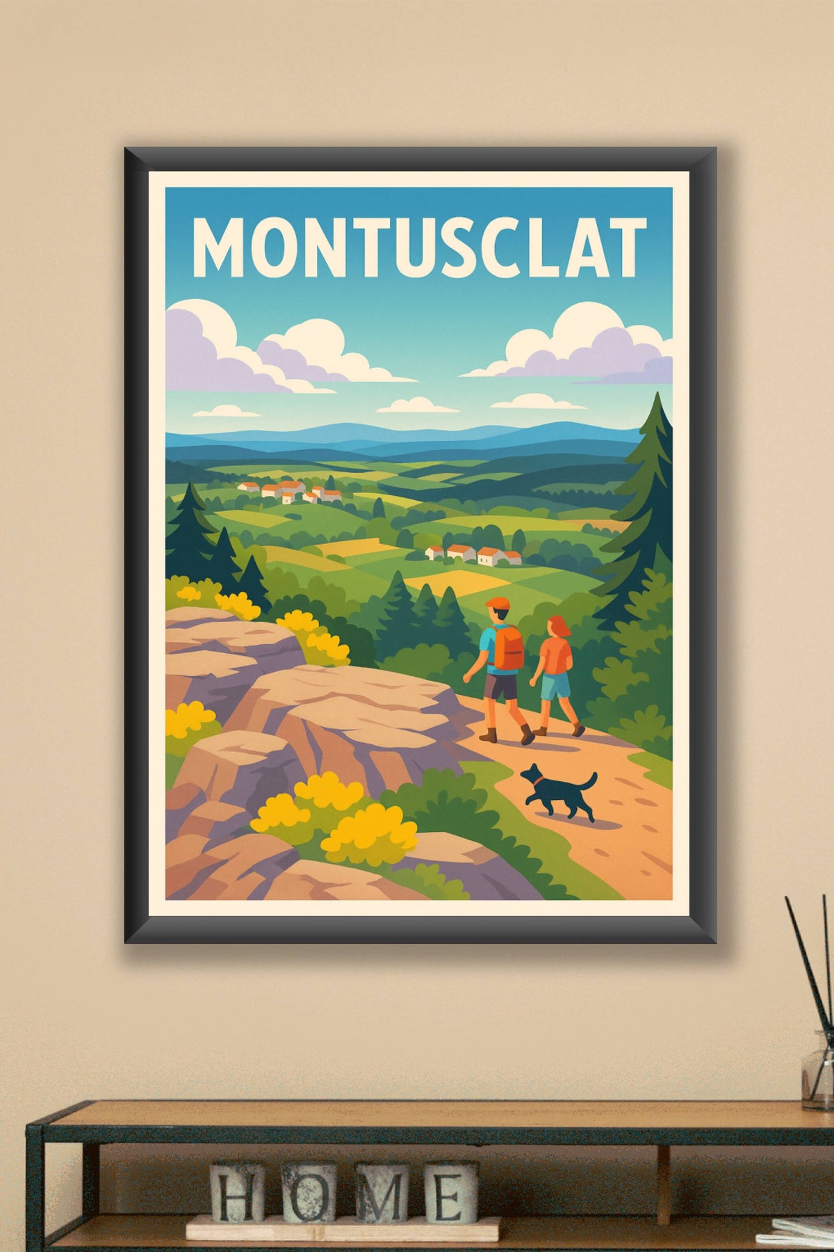 Affiche Montusclat — Randonnez au cœur de la nature préservée · poster d'art de Montusclat