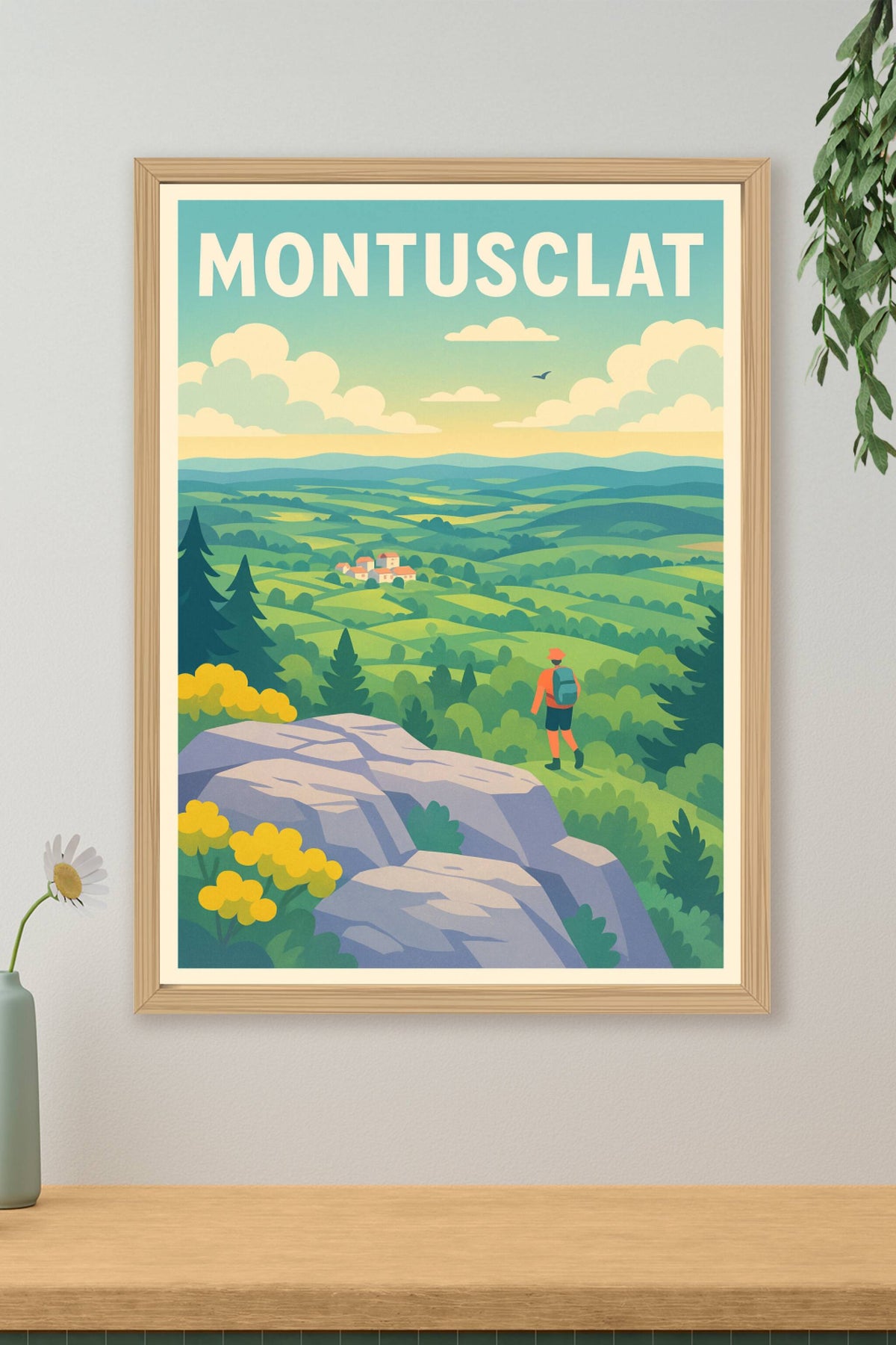 Affiche Montusclat — Panoramas inspirants au cœur de la nature · poster d'art de Montusclat