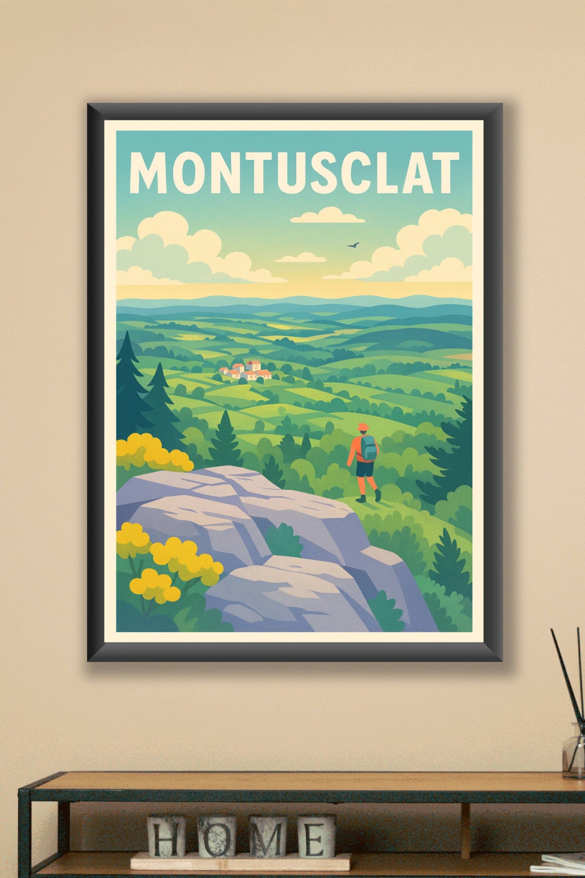 Affiche Montusclat — Panoramas inspirants au cœur de la nature · poster d'art de Montusclat