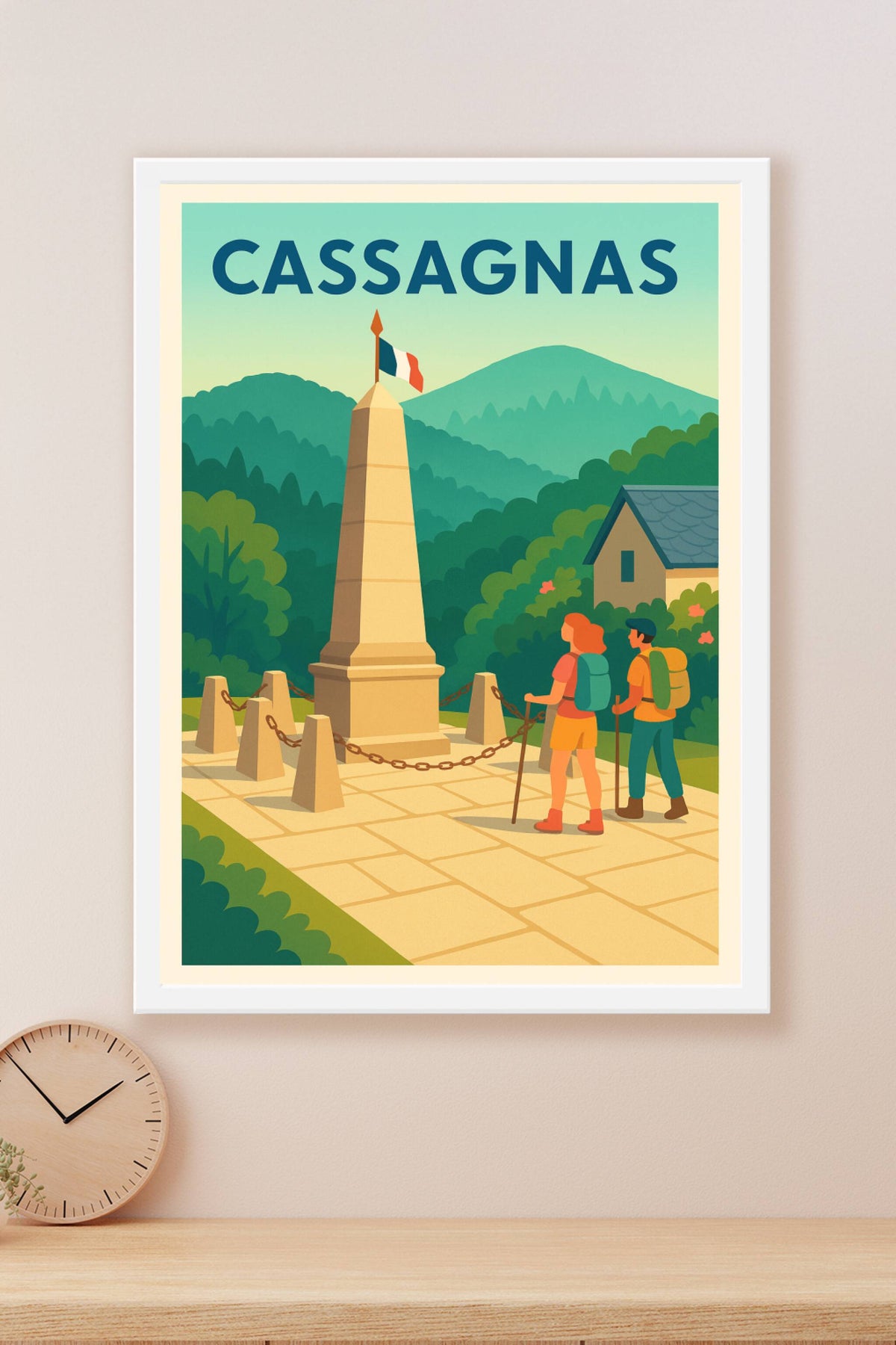 Affiche Cassagnas — Escapade nature et patrimoine · poster d'art de Cassagnas
