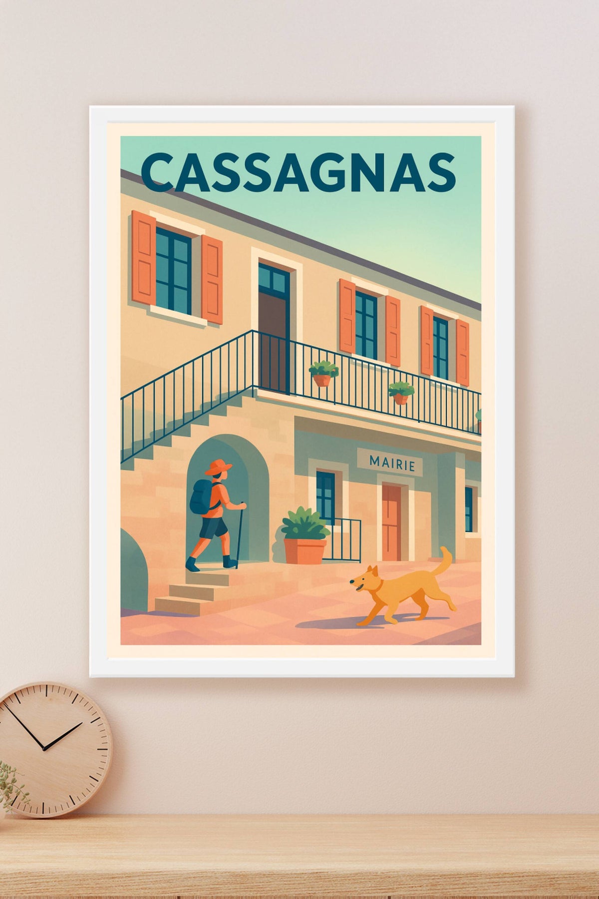 Affiche Cassagnas — Escapade au cœur du village · poster d'art de Cassagnas