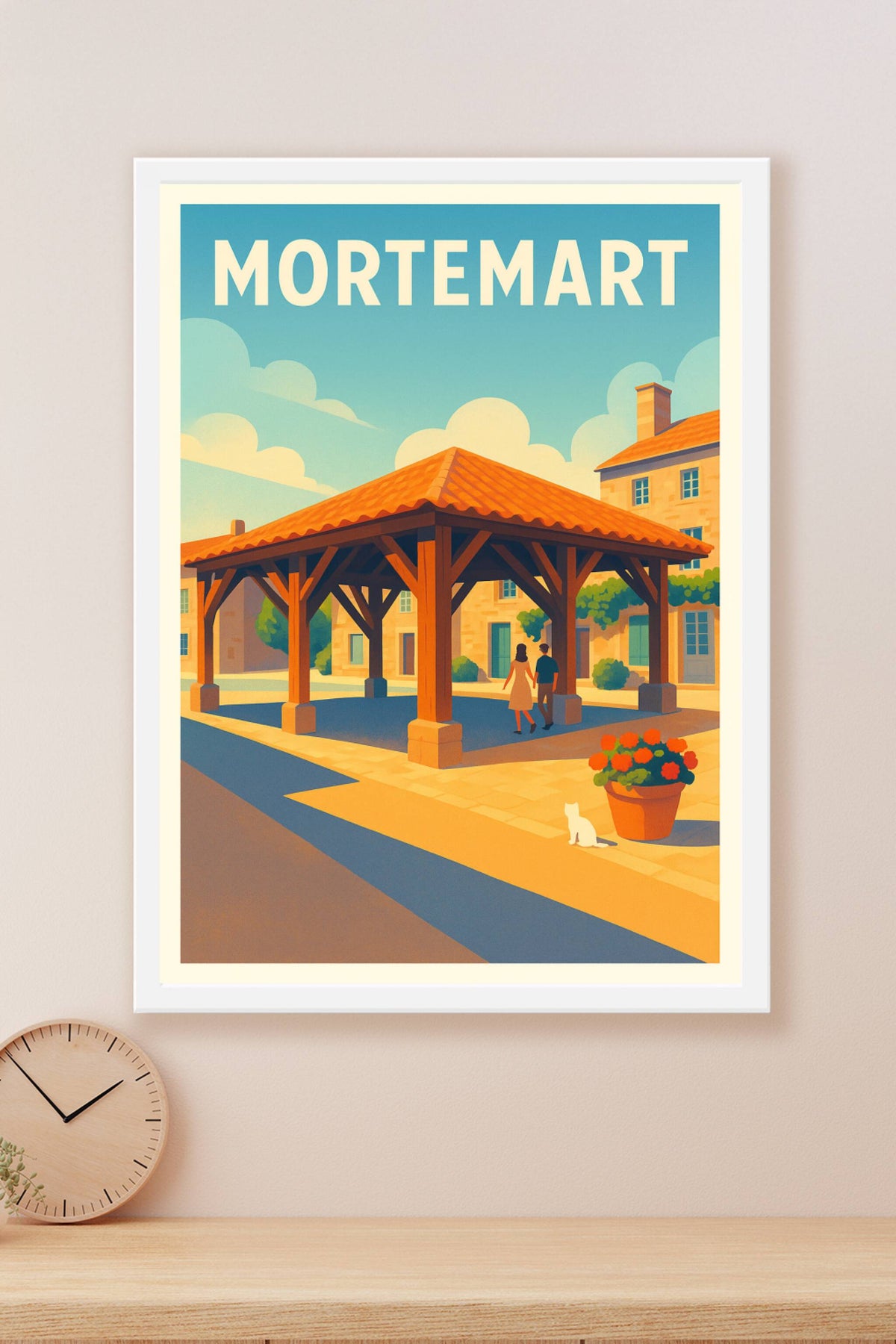 Affiche Mortemart — Charme et sérénité en Nouvelle-Aquitaine · poster d'art de Mortemart
