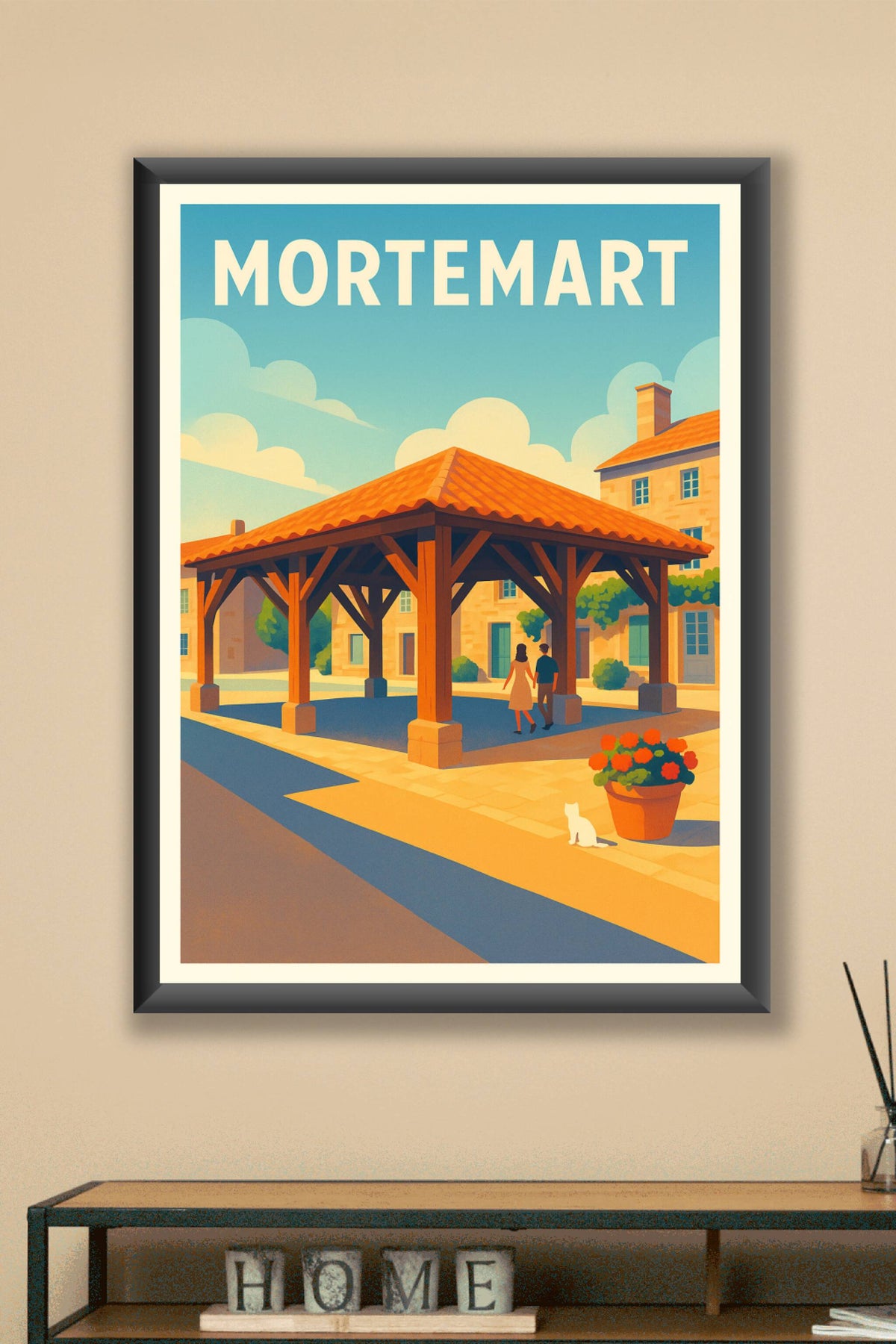Affiche Mortemart — Charme et sérénité en Nouvelle-Aquitaine · poster d'art de Mortemart
