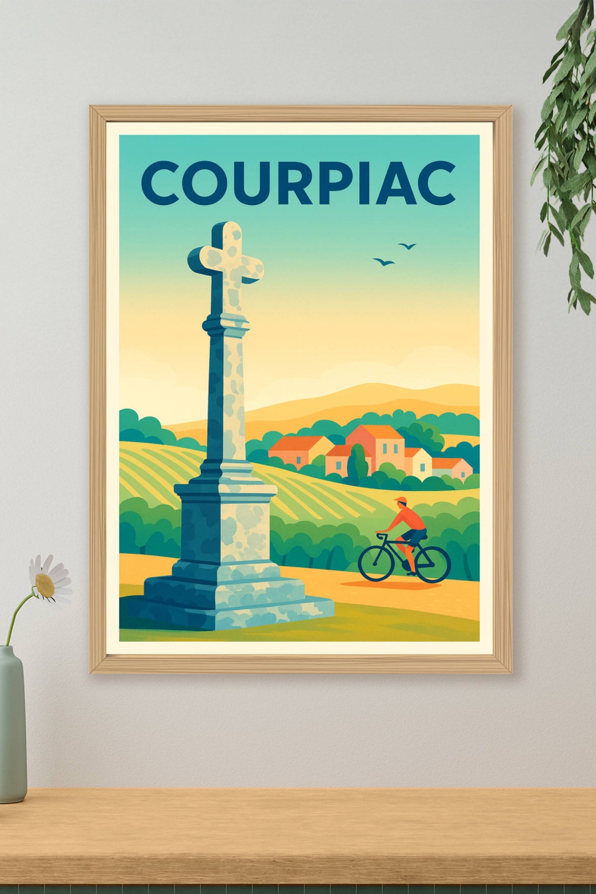 Affiche Courpiac — Charme rural et nature apaisante · poster d'art de Courpiac