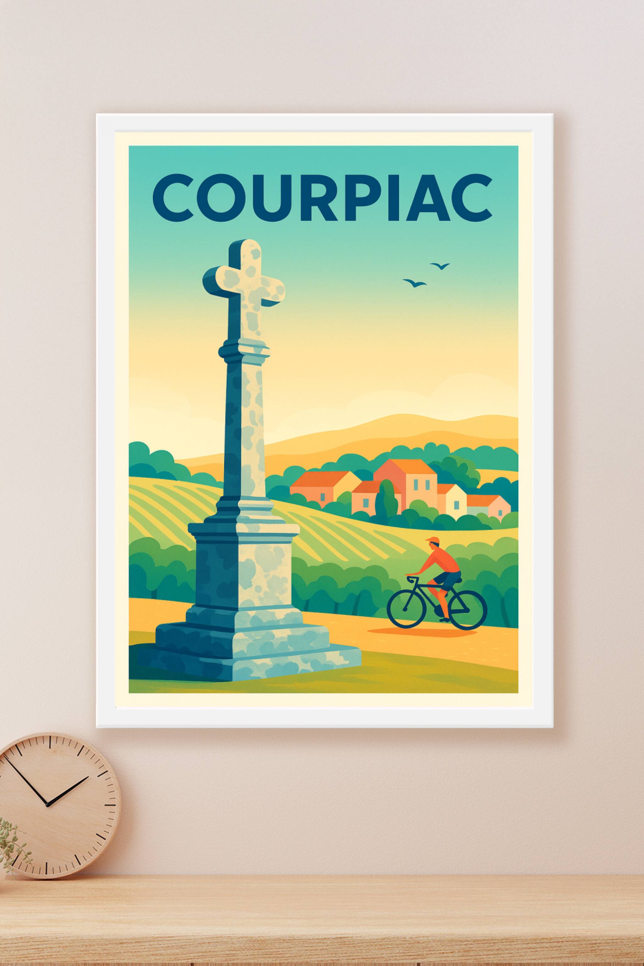 Affiche Courpiac — Charme rural et nature apaisante · poster d'art de Courpiac