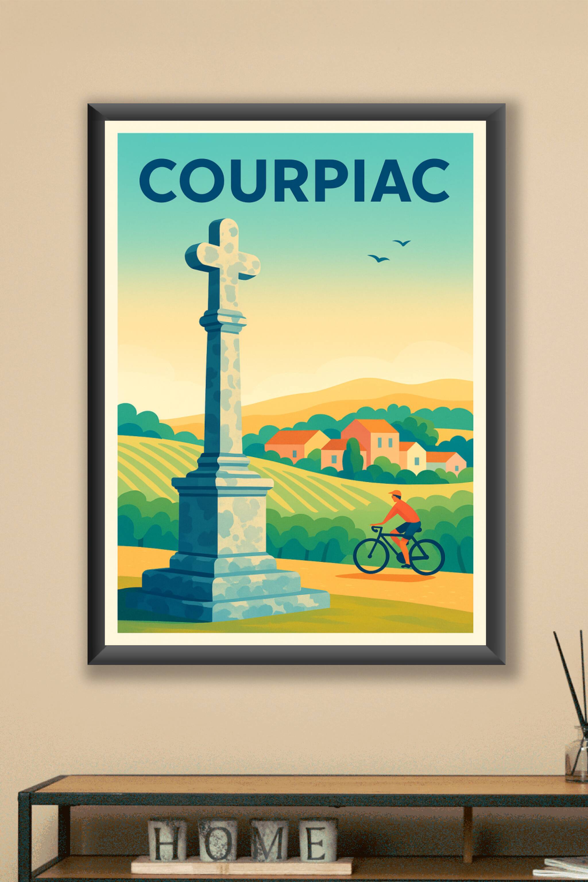 Affiche Courpiac — Charme rural et nature apaisante · poster d'art de Courpiac