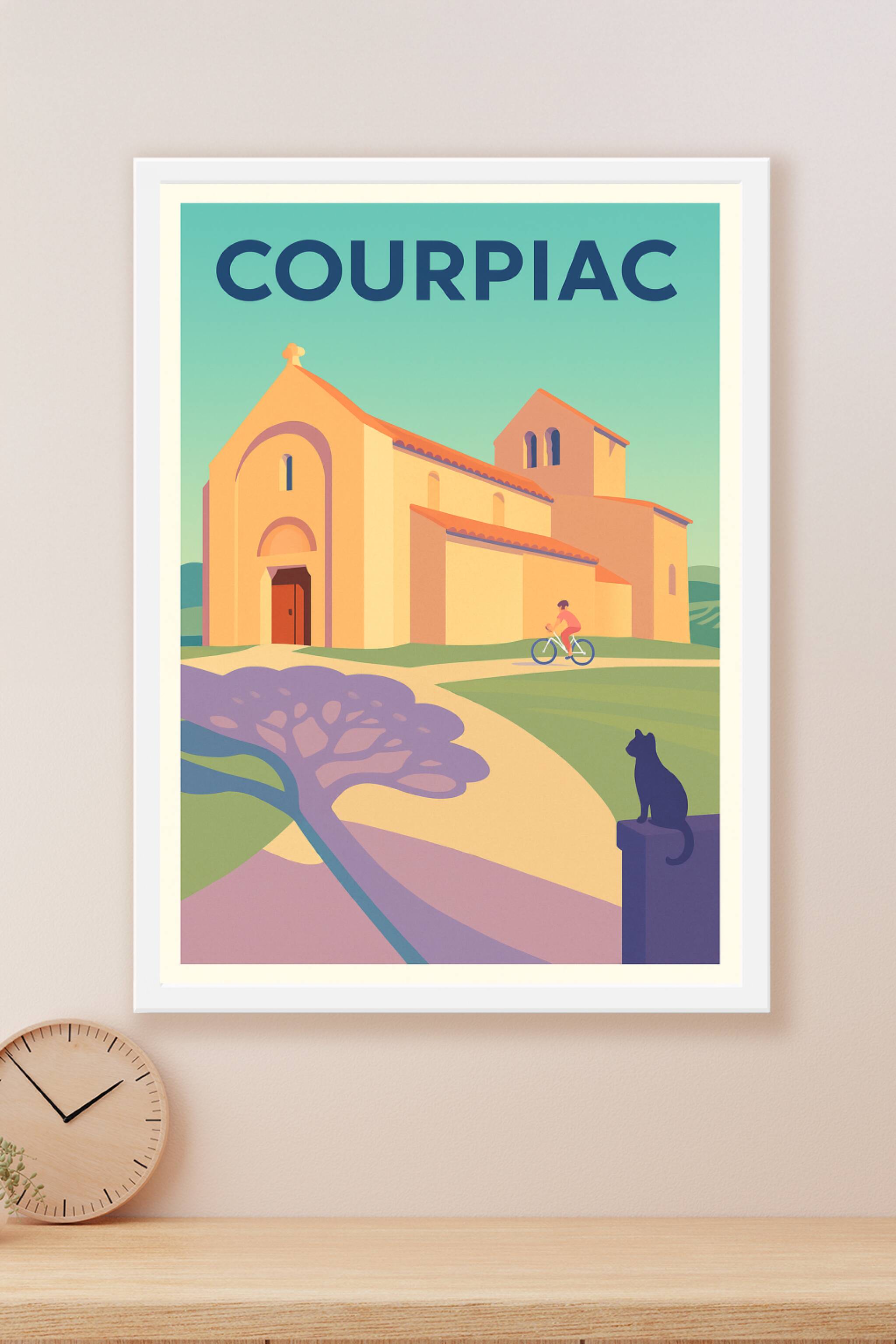 Affiche Courpiac — Douceur de vie et patrimoine architectural · poster d'art de Courpiac