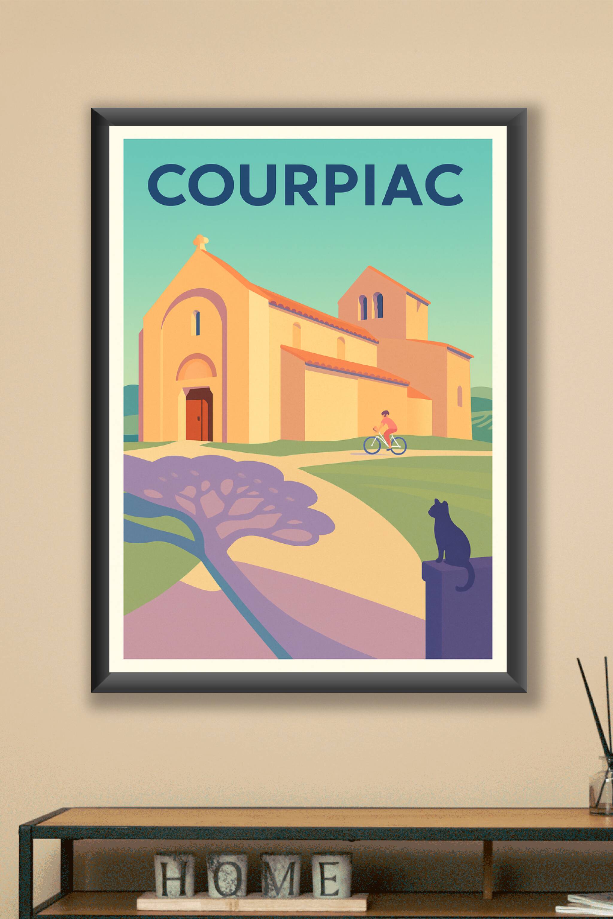 Affiche Courpiac — Douceur de vie et patrimoine architectural · poster d'art de Courpiac