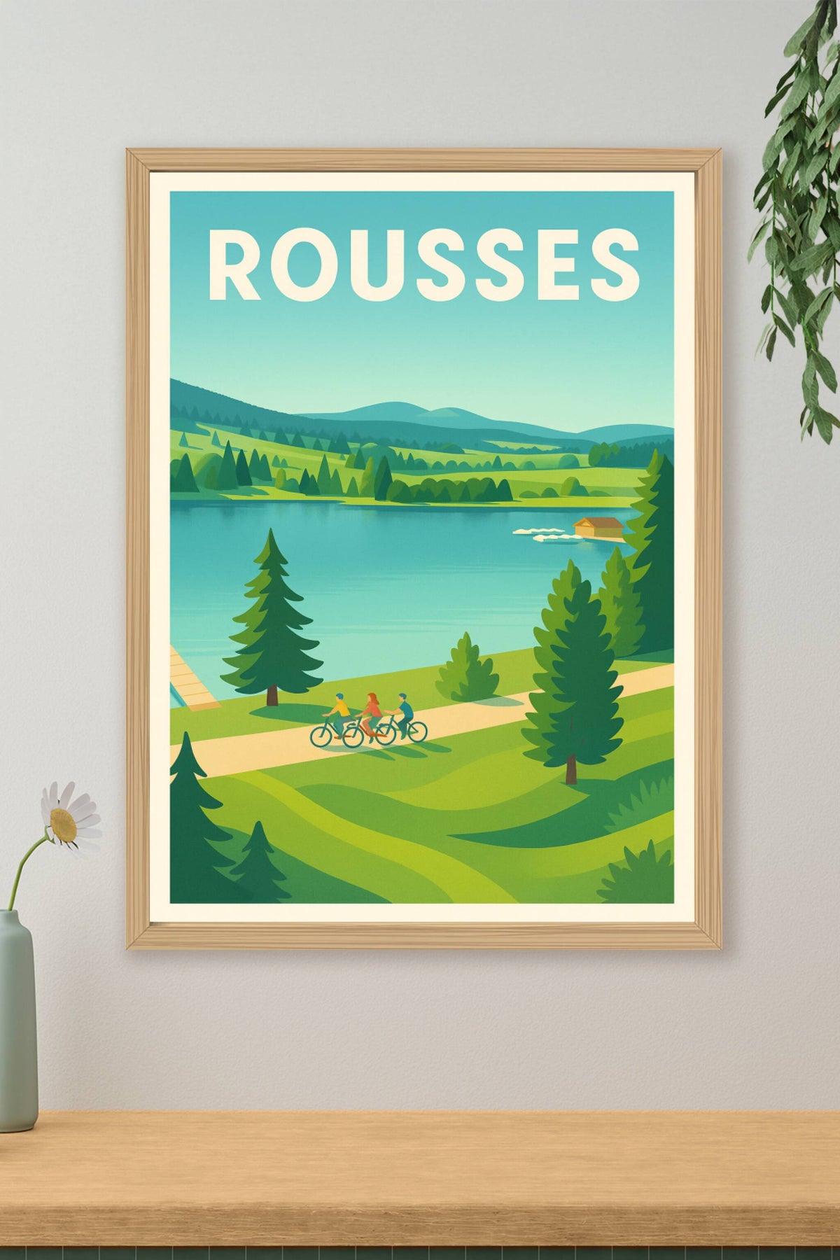 Affiche Rousses — Évasion nature au bord du lac · poster d'art de Rousses