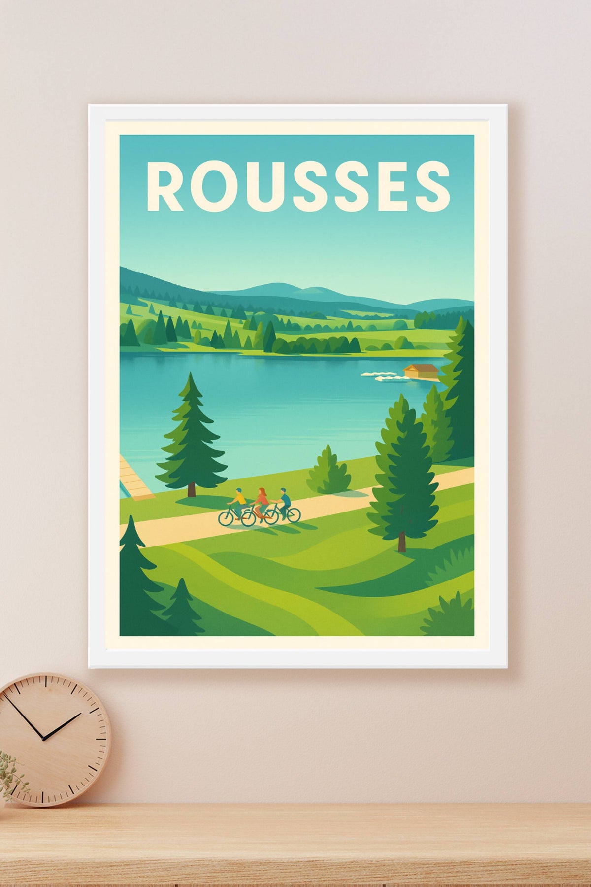 Affiche Rousses — Évasion nature au bord du lac · poster d'art de Rousses