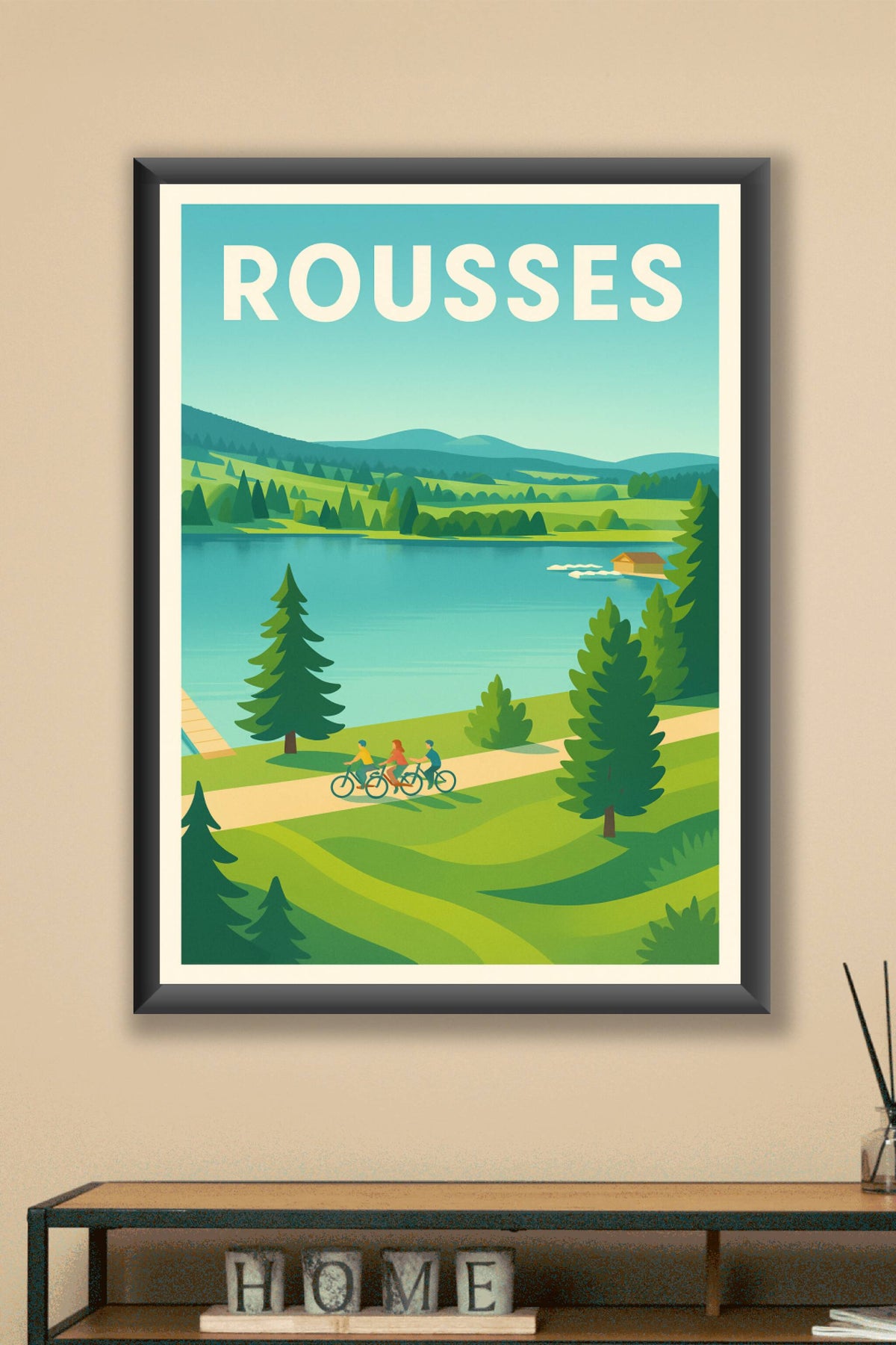 Affiche Rousses — Évasion nature au bord du lac · poster d'art de Rousses
