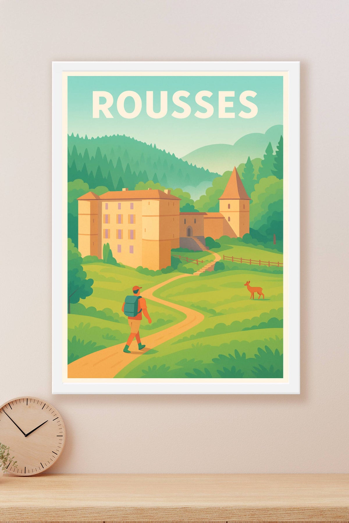 Affiche Rousses — Invitation à la randonnée au cœur de la nature · poster d'art de Rousses