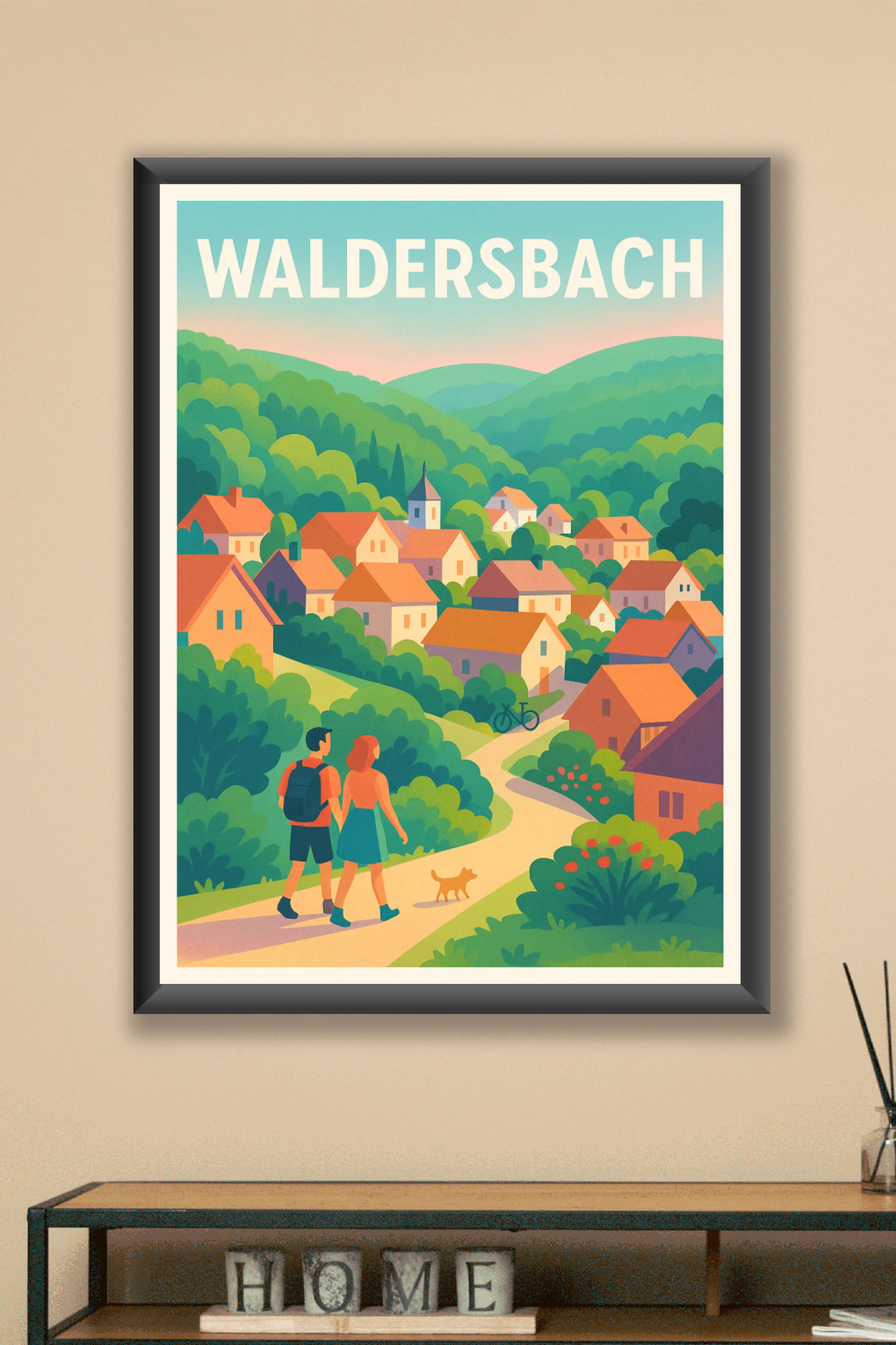 Affiche Waldersbach — Escapade villageoise au cœur de la nature · poster d'art de Waldersbach