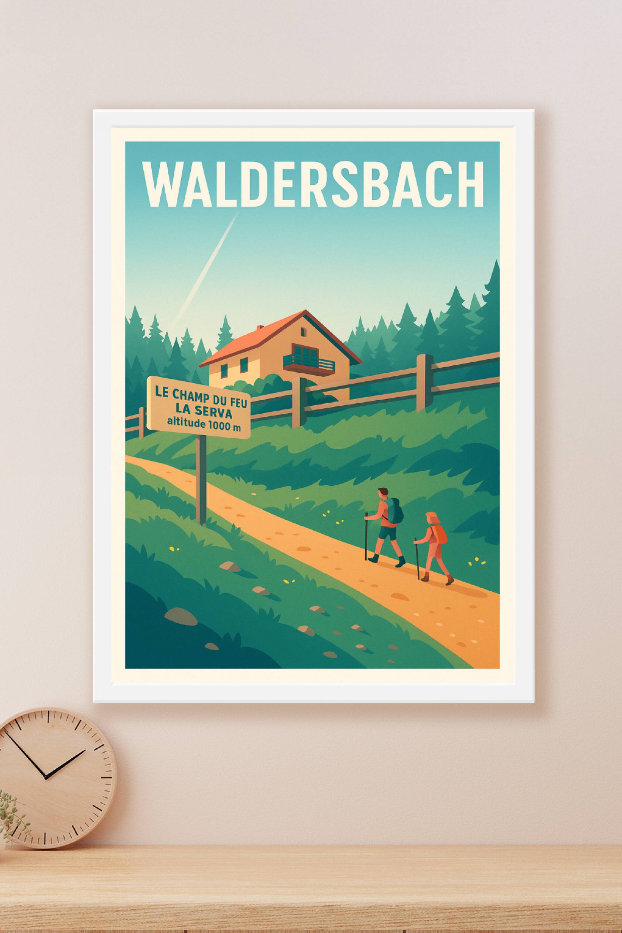 Affiche Waldersbach — Escapade nature au Champ du Feu · poster d'art de Waldersbach