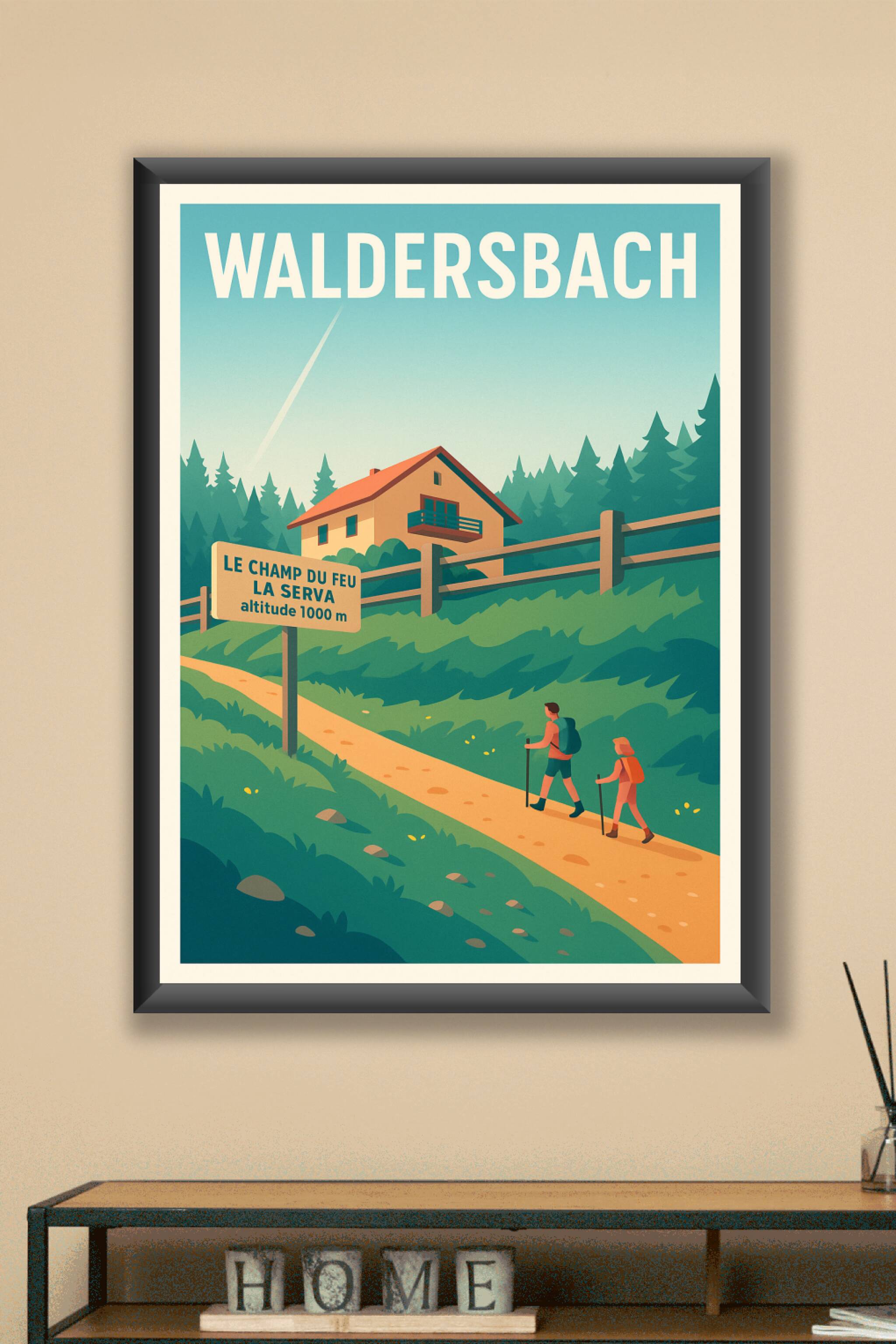 Affiche Waldersbach — Escapade nature au Champ du Feu · poster d'art de Waldersbach
