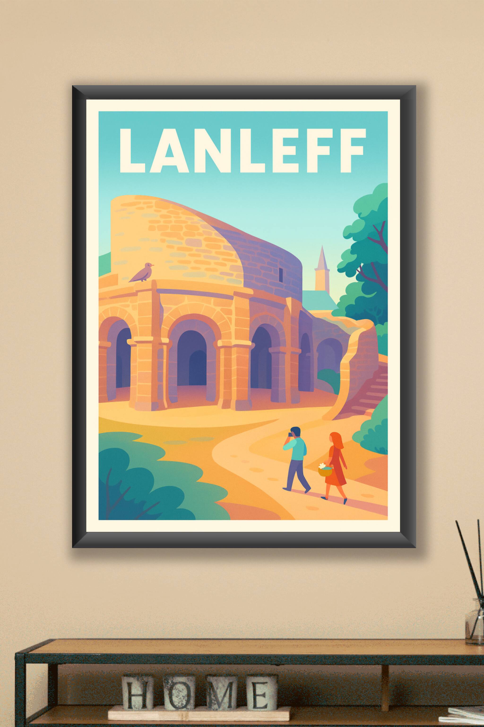 Affiche Lanleff — Voyage au cœur d'un patrimoine unique · poster d'art de Lanleff