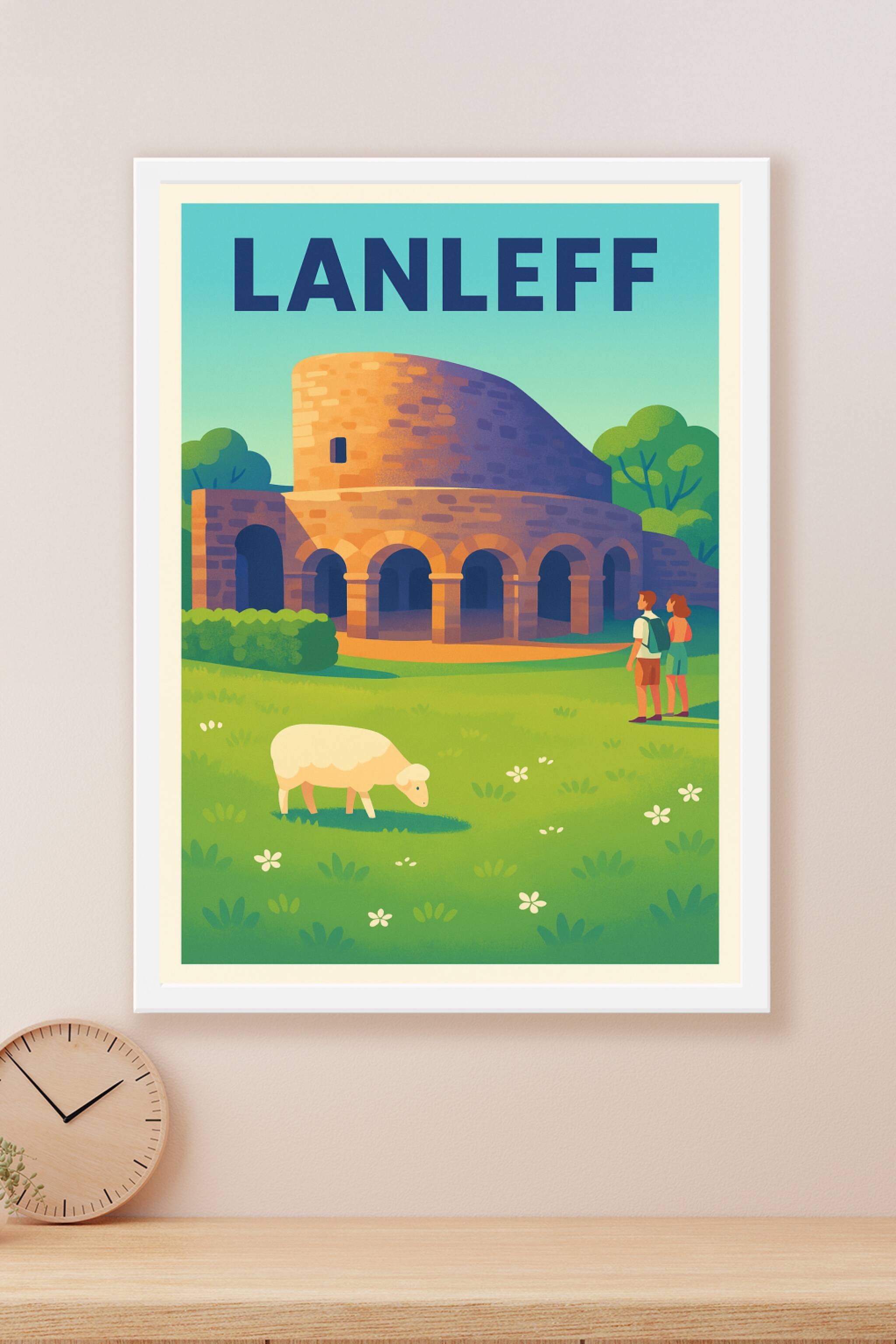 Affiche Lanleff — Un joyau historique au cœur de la nature · poster d'art de Lanleff
