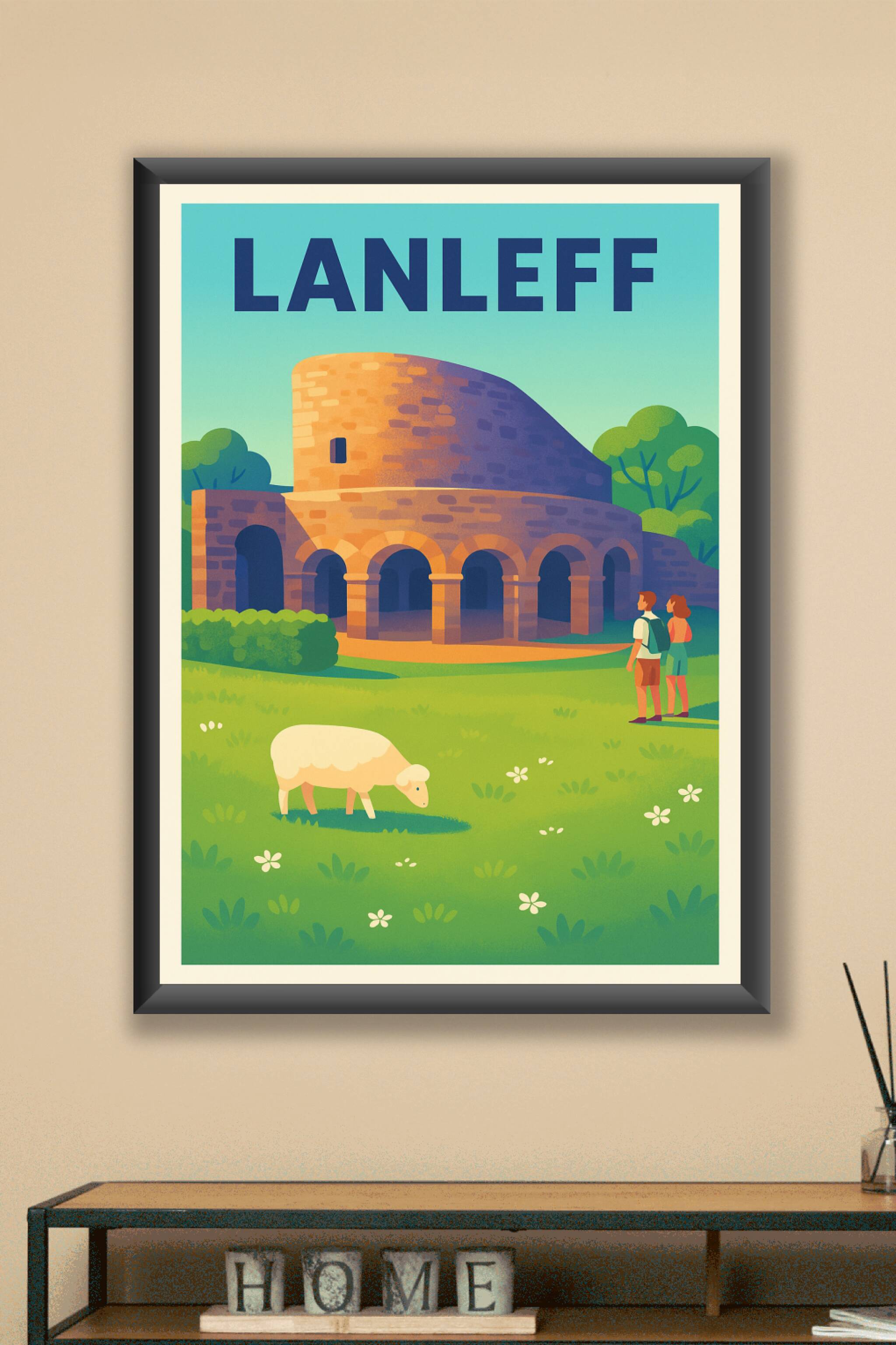 Affiche Lanleff — Un joyau historique au cœur de la nature · poster d'art de Lanleff