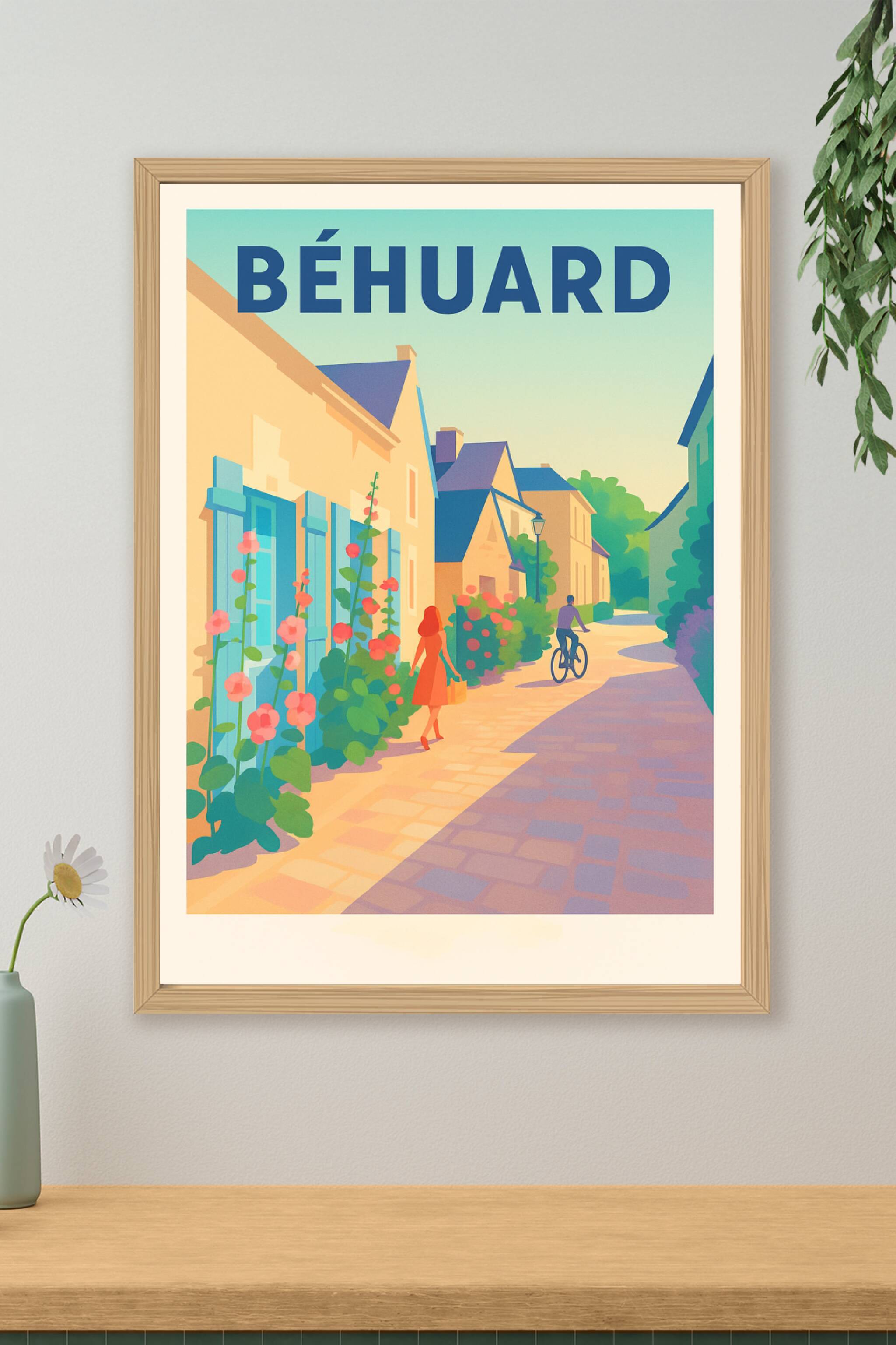 Affiche de Béhuard - Promenade bucolique au cœur du village