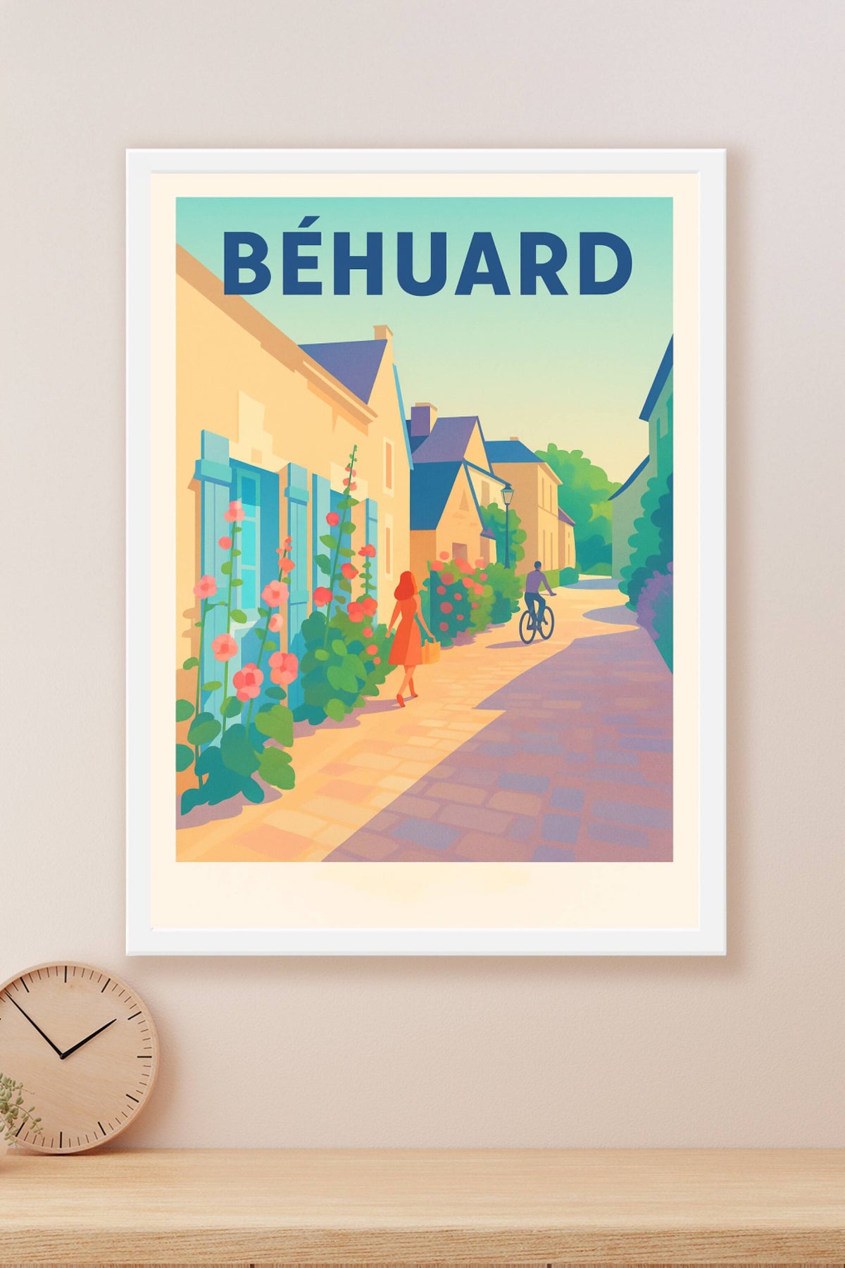 Affiche Béhuard — Promenade bucolique au cœur du village · poster d'art de Béhuard