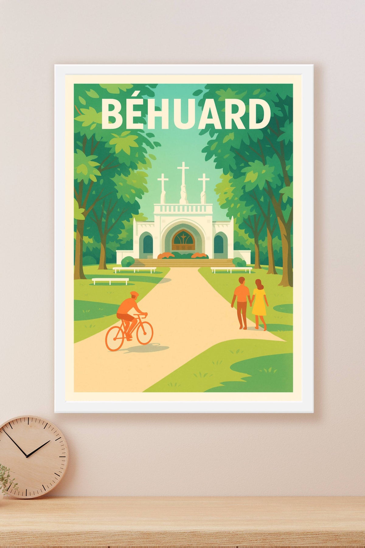 Affiche Béhuard — Invitation à la sérénité · poster d'art de Béhuard
