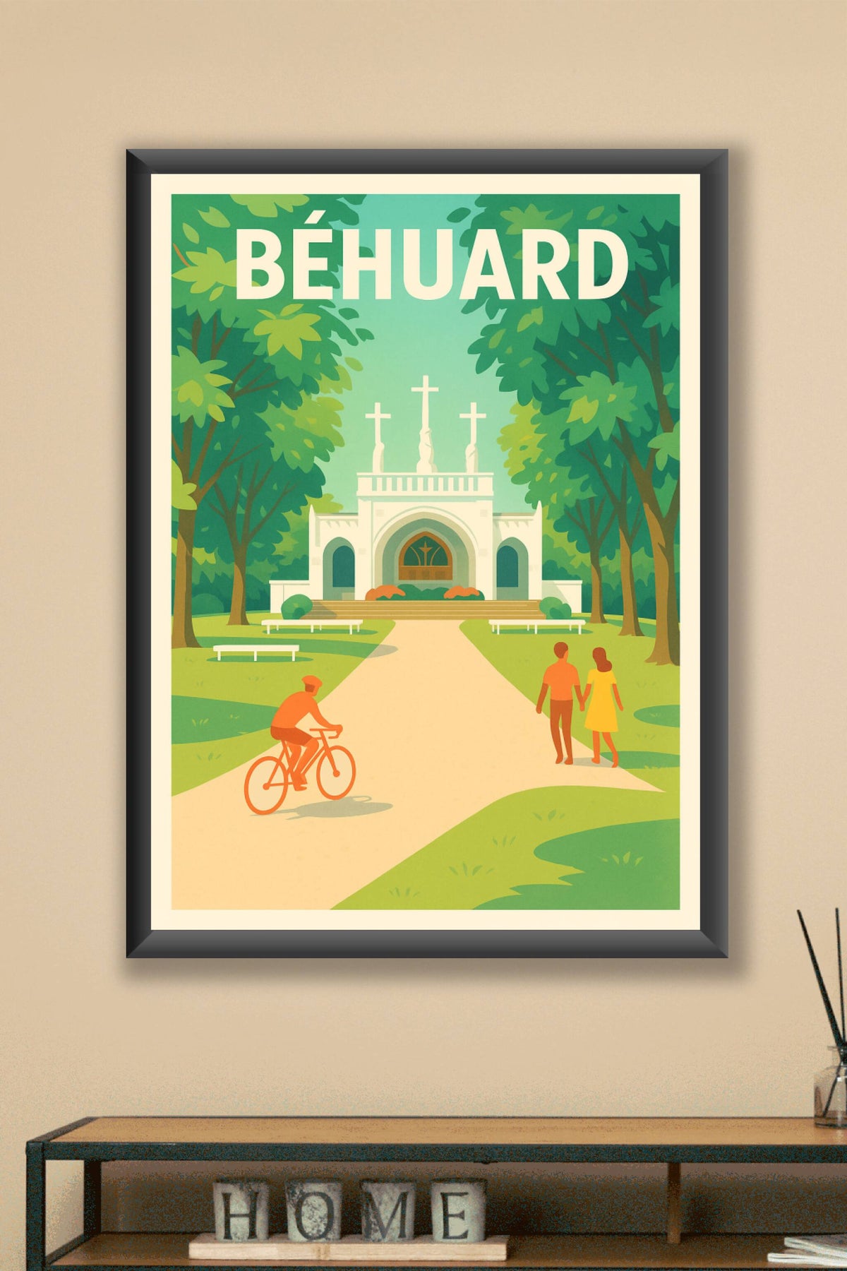 Affiche Béhuard — Invitation à la sérénité · poster d'art de Béhuard