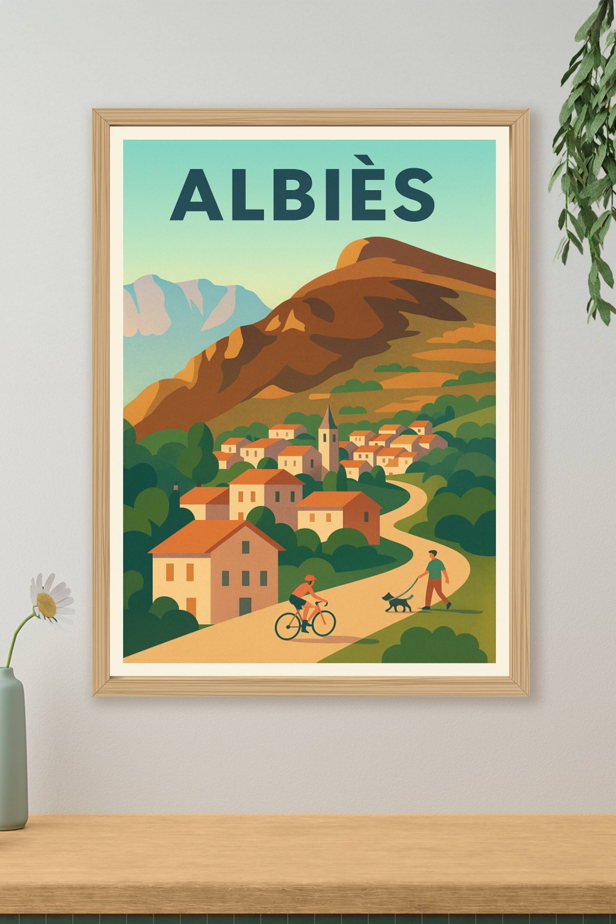 Affiche de Albiès - Le charme paisible des montagnes ariégeoises