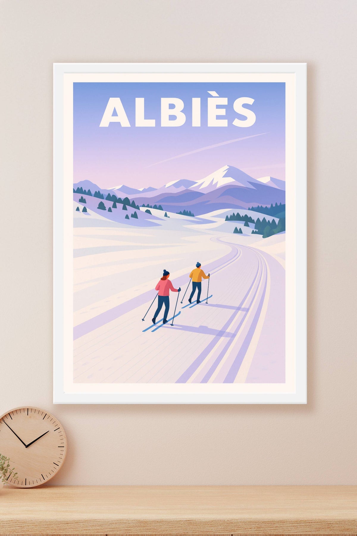 Affiche Albiès — Évasion hivernale en plein cœur des montagnes · poster d'art de Albiès
