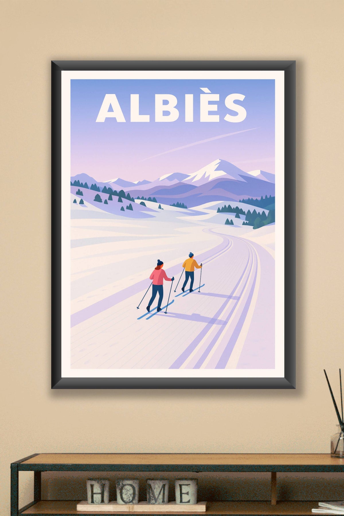 Affiche Albiès — Évasion hivernale en plein cœur des montagnes · poster d'art de Albiès