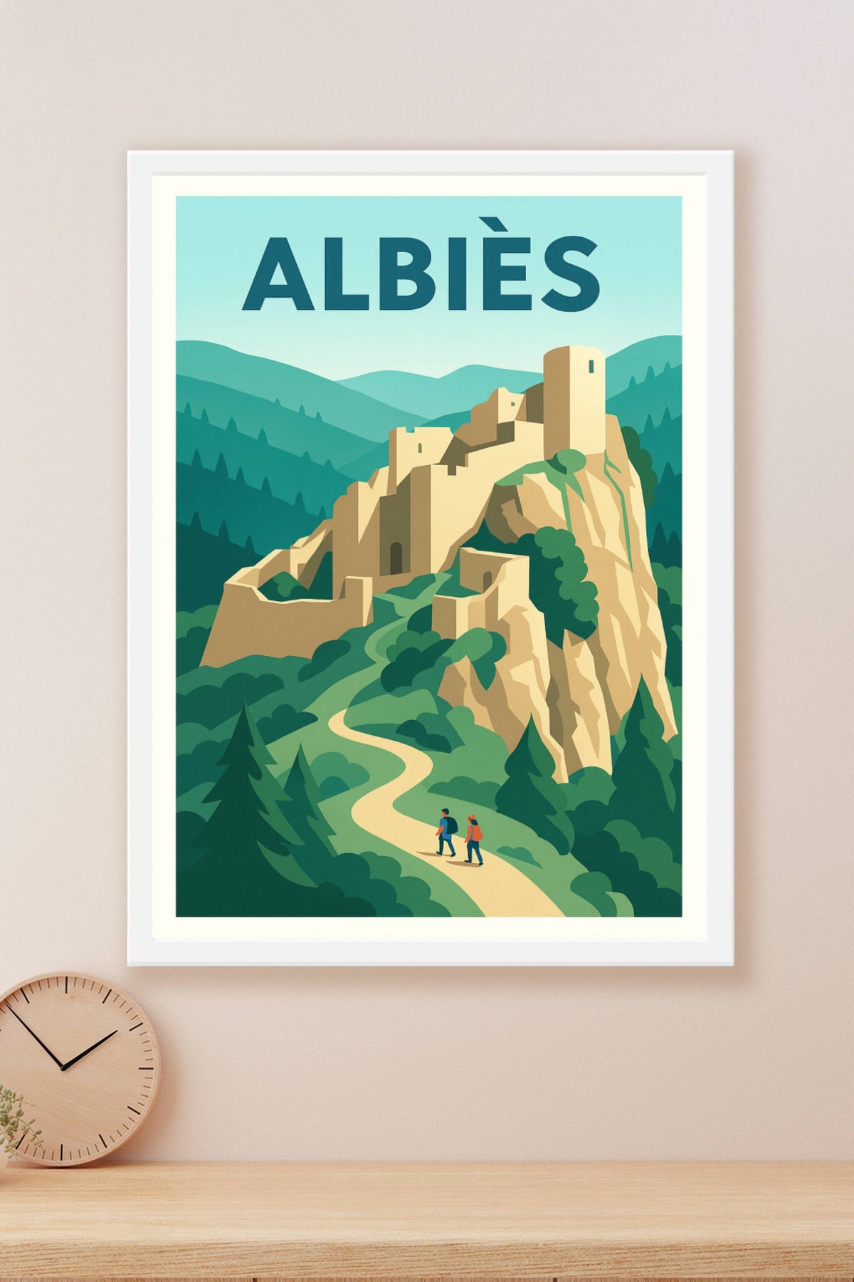 Affiche Albiès — Randonnée au cœur des ruines médiévales · poster d'art de Albiès
