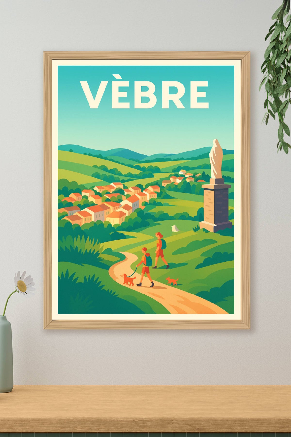 Affiche Vèbre — Balade bucolique en pleine nature · poster d'art de Vèbre