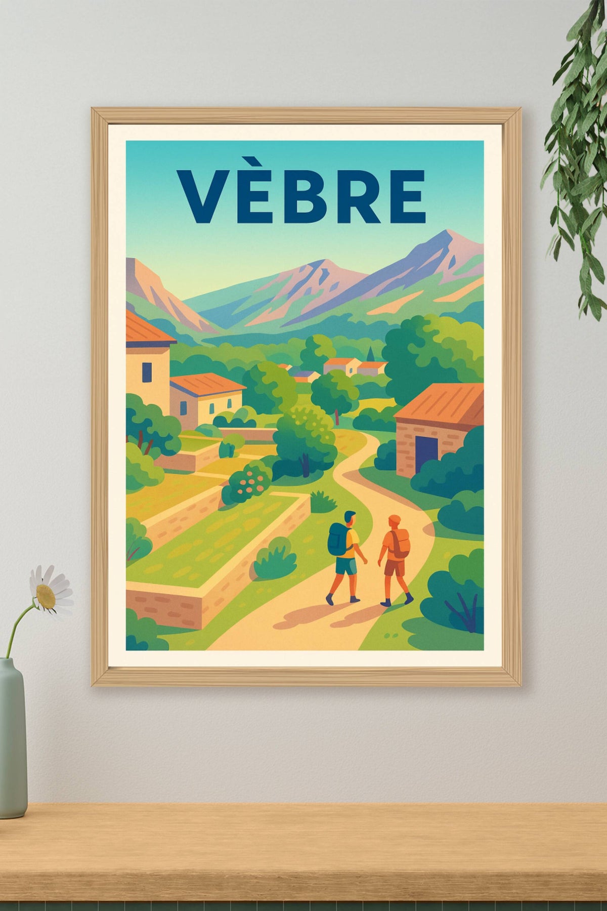 Affiche Vèbre — Échappée nature au cœur des montagnes · poster d'art de Vèbre