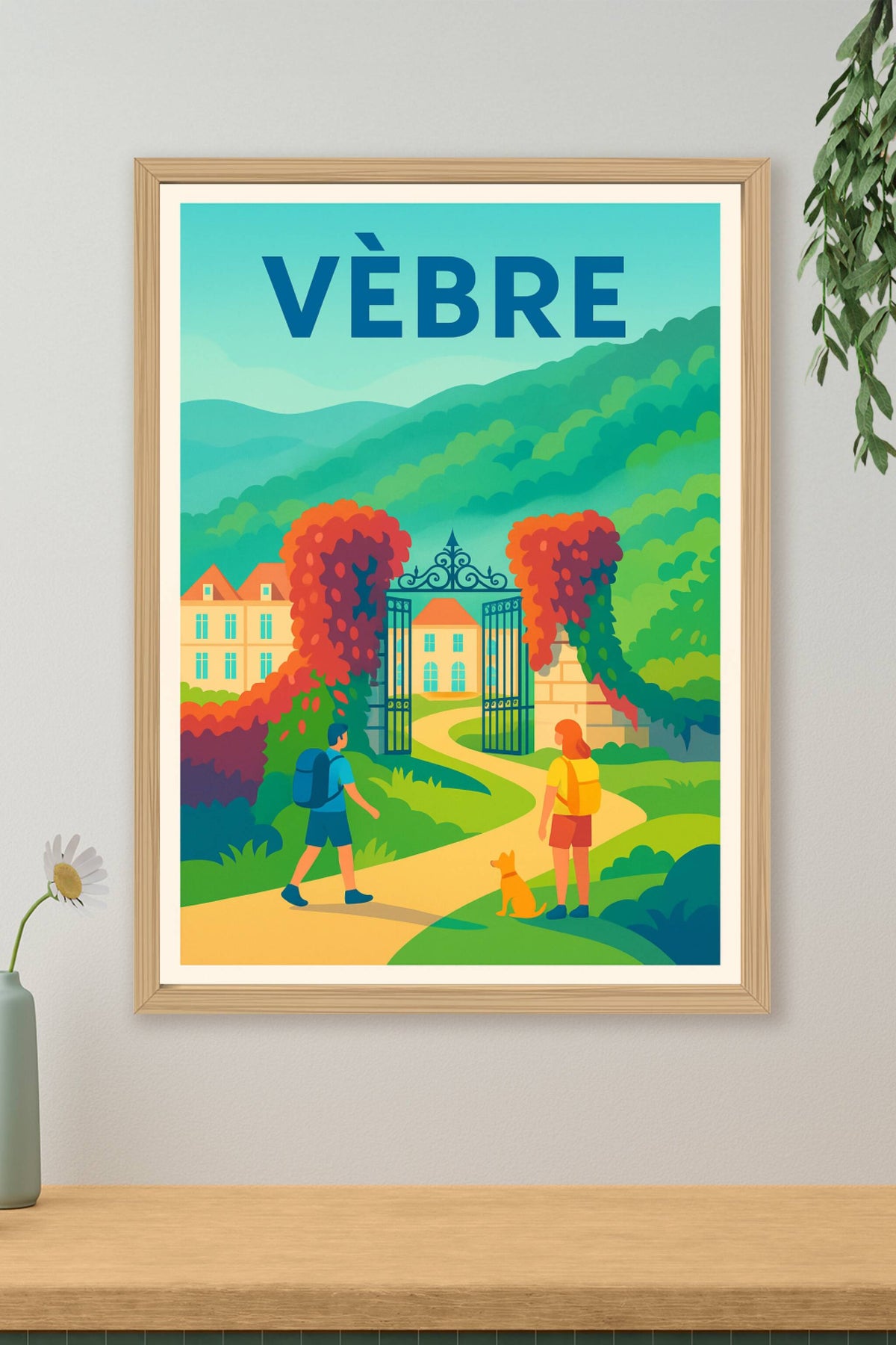 Affiche Vèbre — Escapade Nature et Charme · poster d'art de Vèbre