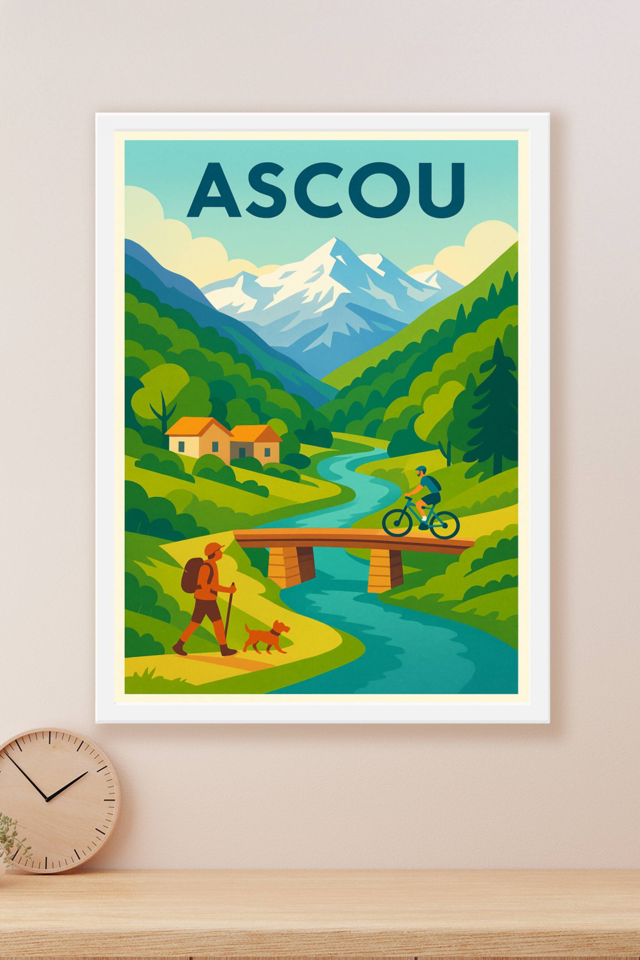 Affiche Ascou — Évasion nature au cœur des Pyrénées · poster d'art de Ascou