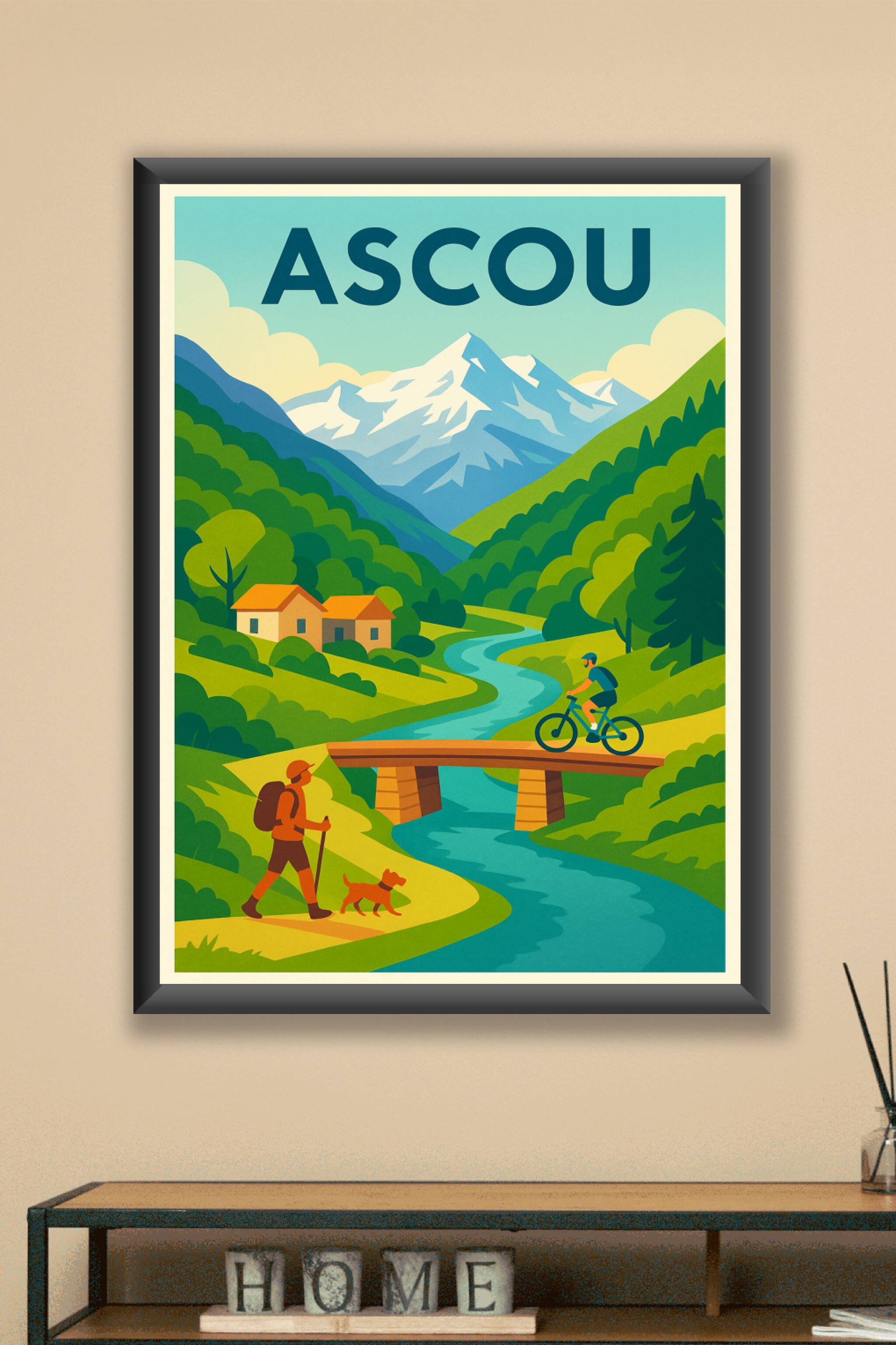 Affiche Ascou — Évasion nature au cœur des Pyrénées · poster d'art de Ascou